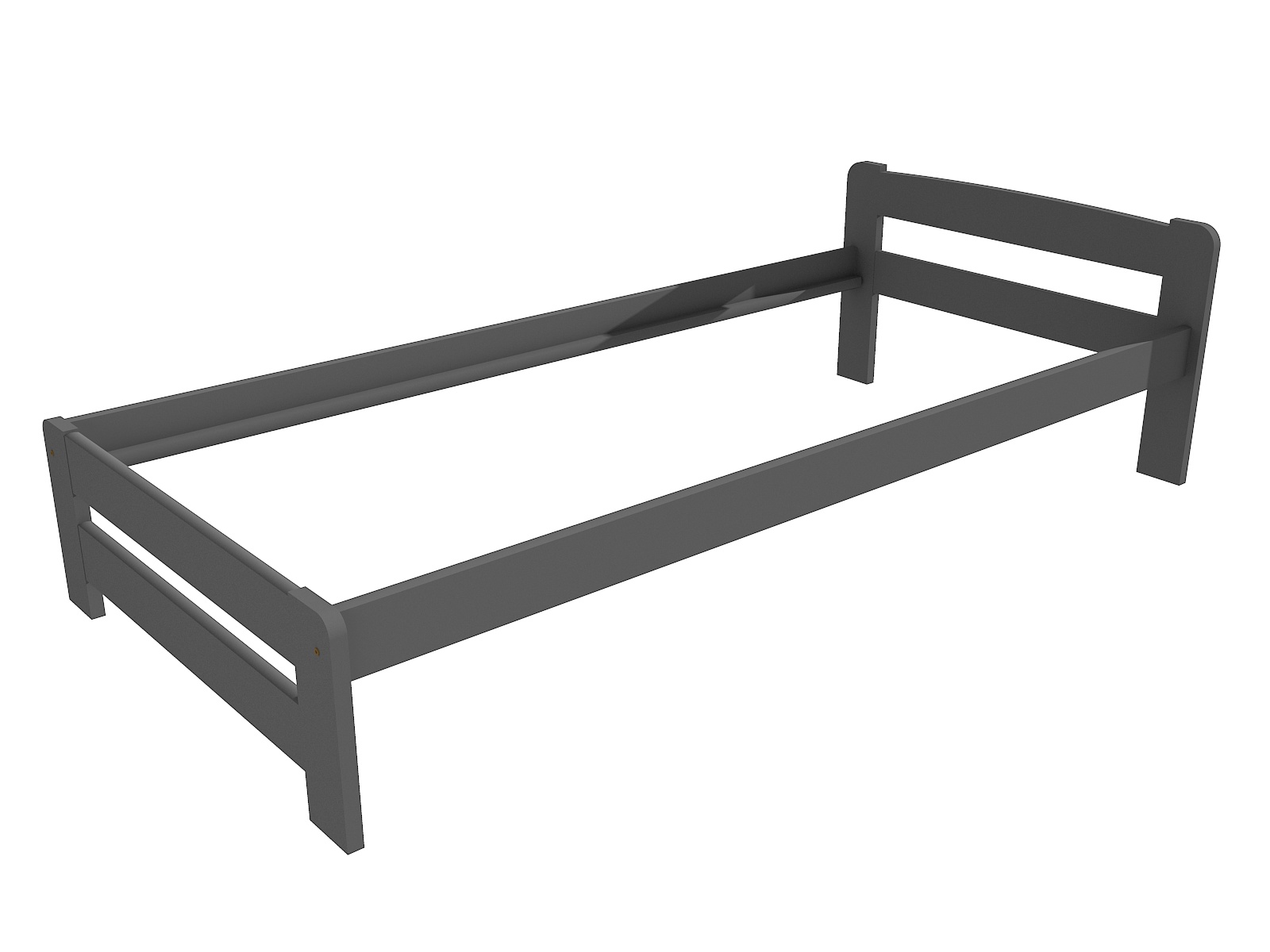 Jednolůžková postel BECAN Barva: barva šedá, Rozměr: 100 x 200 cm