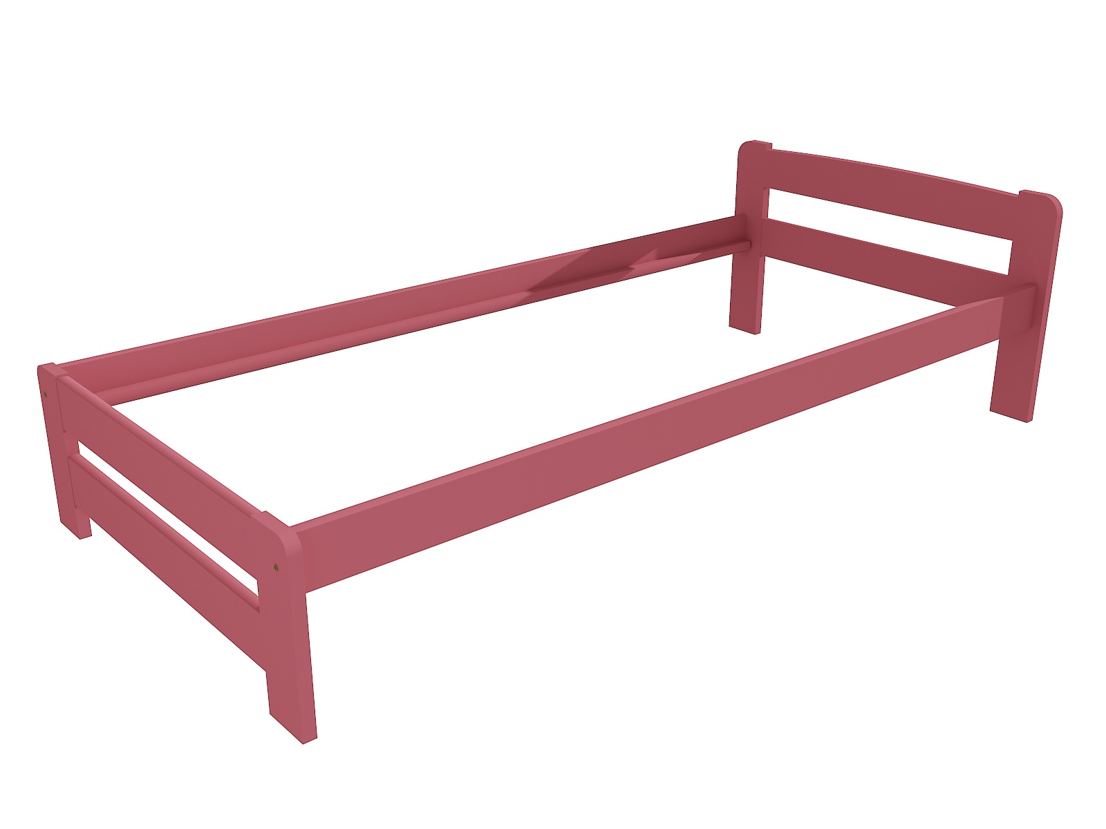 Jednolůžková postel BECAN Barva: barva růžová, Rozměr: 100 x 200 cm
