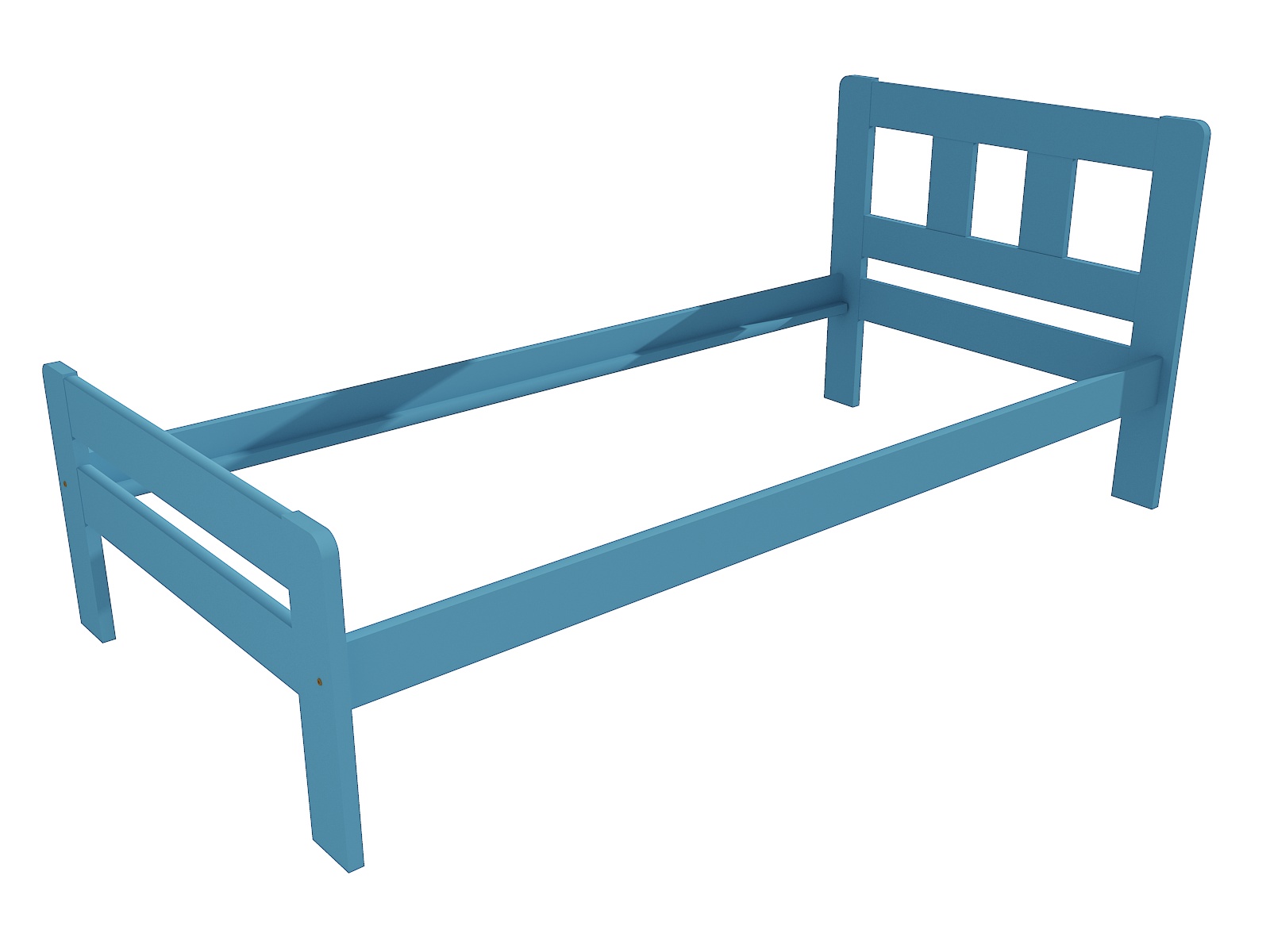 Jednolůžková postel BREASAL Barva: barva modrá, Rozměr: 100 x 200 cm