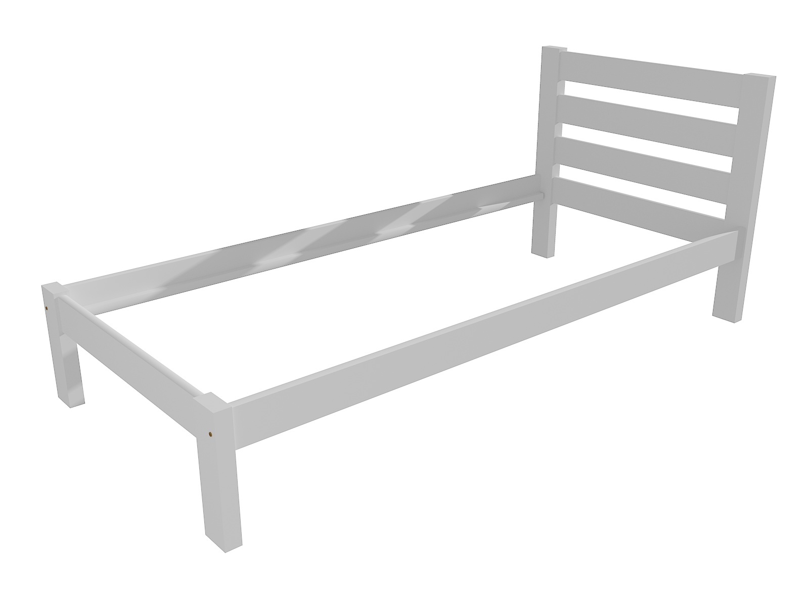 Jednolůžková postel CASSAN Barva: barva bílá, Rozměr: 80 x 200 cm