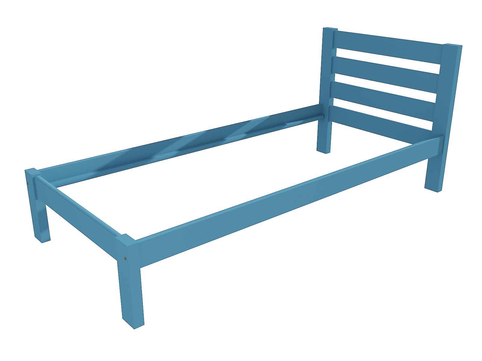 Jednolůžková postel CASSAN Barva: barva modrá, Rozměr: 100 x 200 cm