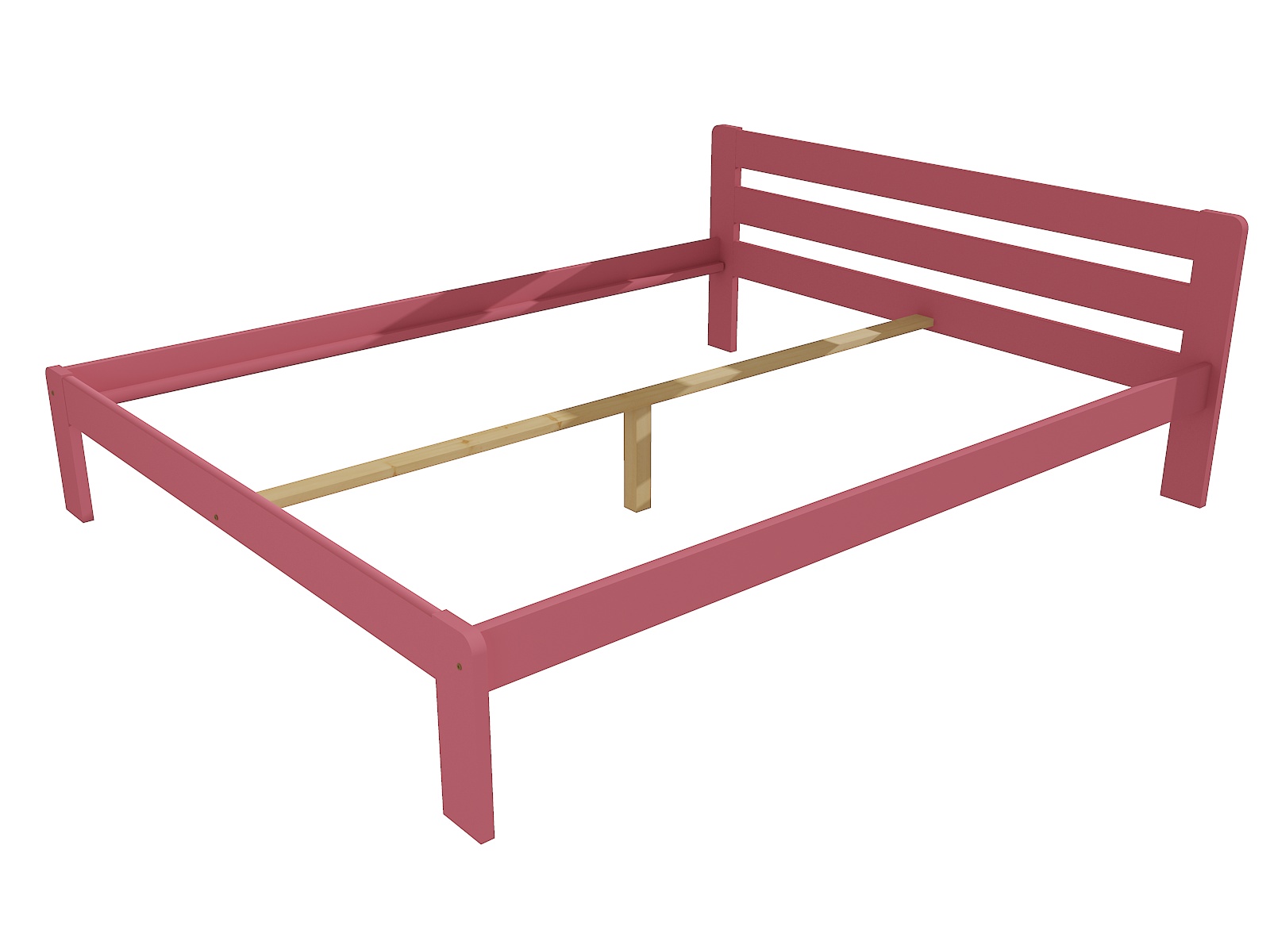 Manželská postel VMK002A masiv borovice Barva: růžová, Rozměr: 180 x 200 cm