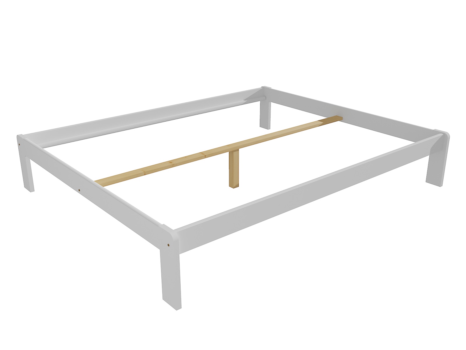 Manželská postel AVA masiv borovice Barva: barva bílá, Rozměr: 160 x 200 cm