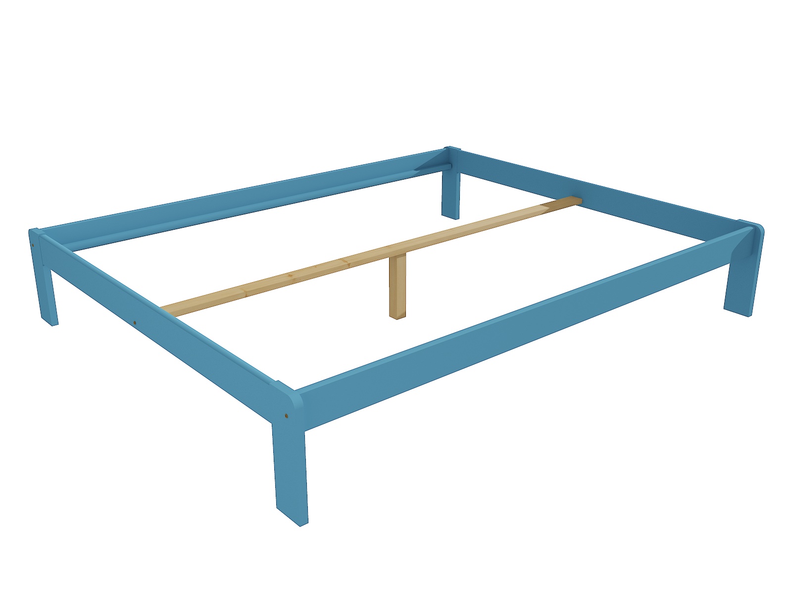 Manželská postel AVA masiv borovice Barva: barva modrá, Rozměr: 160 x 200 cm