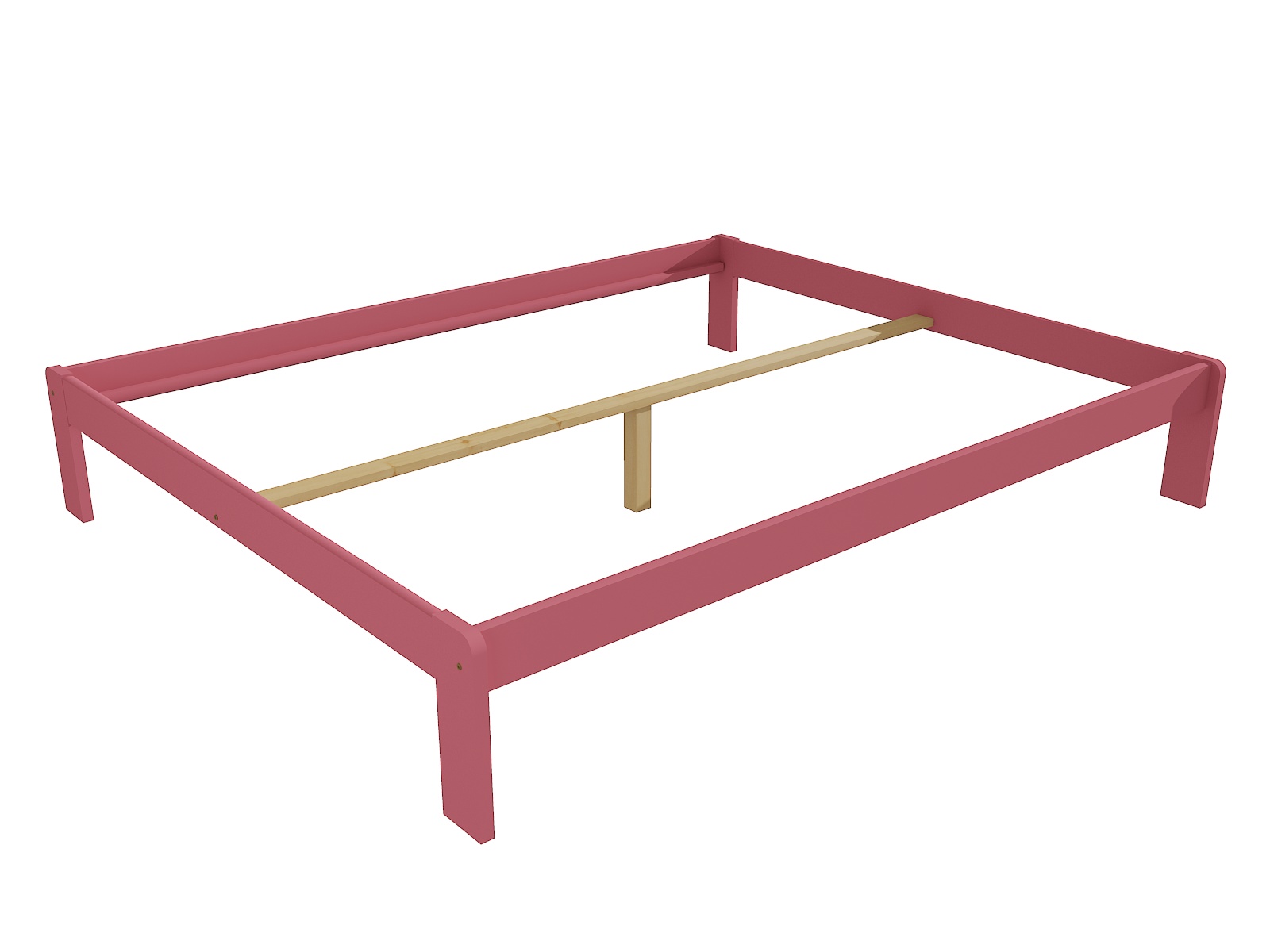 Manželská postel AVA masiv borovice Barva: barva růžová, Rozměr: 160 x 200 cm
