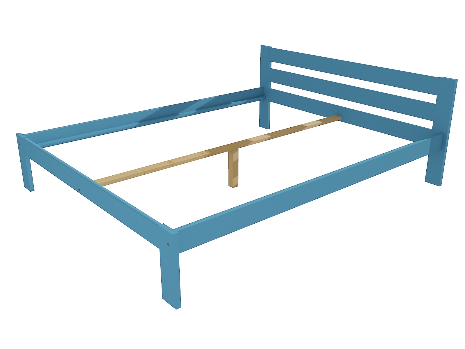 Manželská postel NOAH masiv borovice Barva: barva modrá, Rozměr: 160 x 200 cm