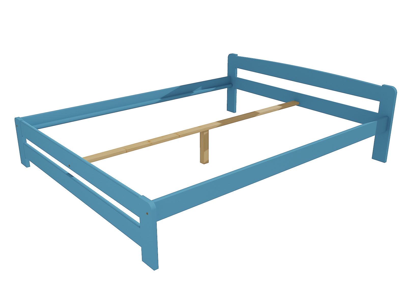 Manželská postel LIAM masiv borovice Barva: barva modrá, Rozměr: 160 x 200 cm