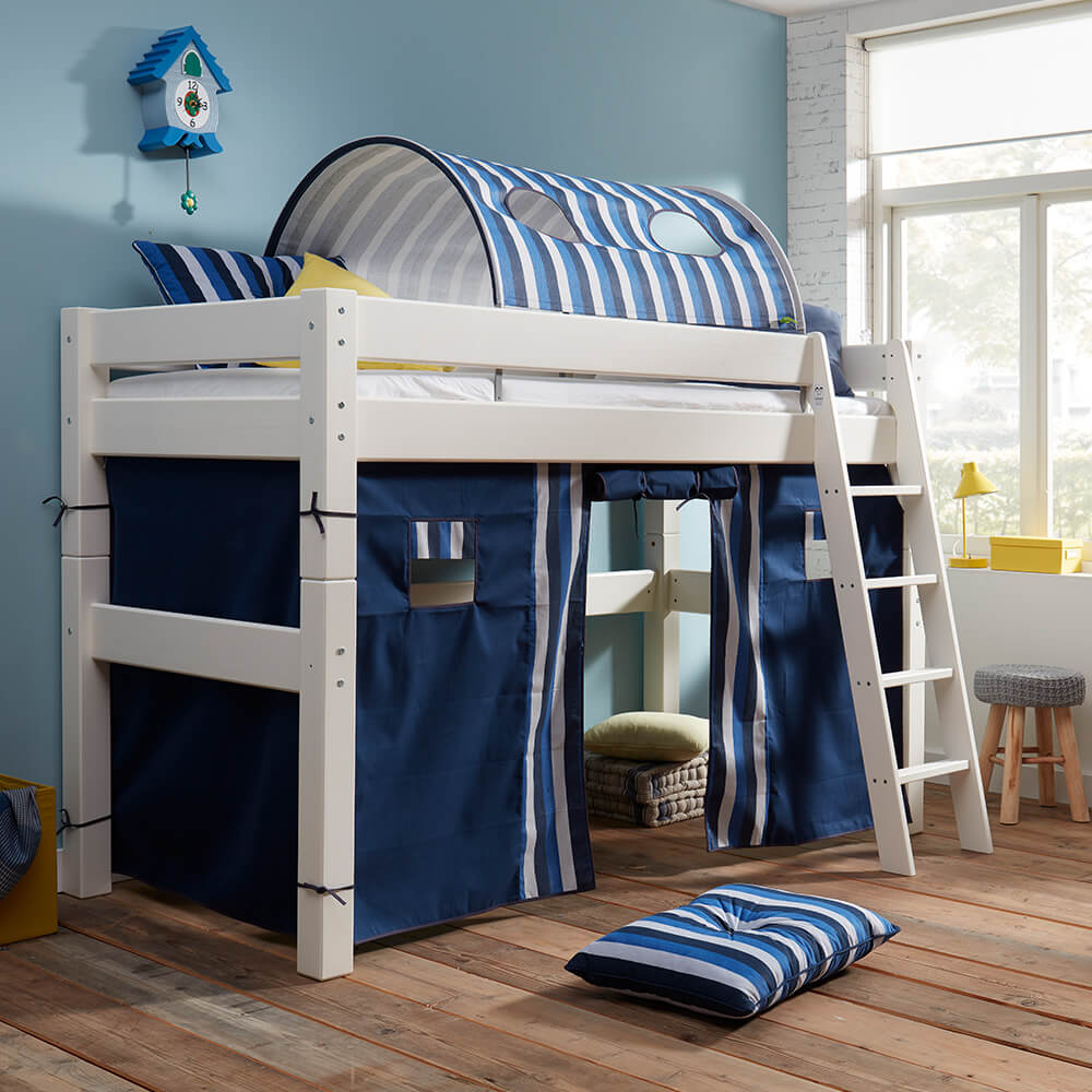 Patrová postel ELPY MID SOLID vč. roštu Barva: modrá, Rozměr: 80 x 180 cm