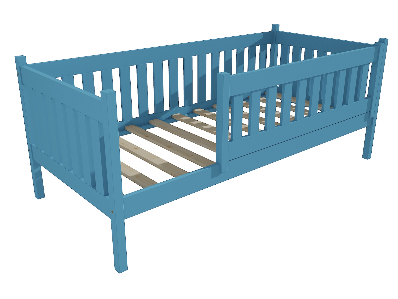 Dětská postel MASON se zábranou Barva: barva modrá, Rozměr: 70 x 160 cm
