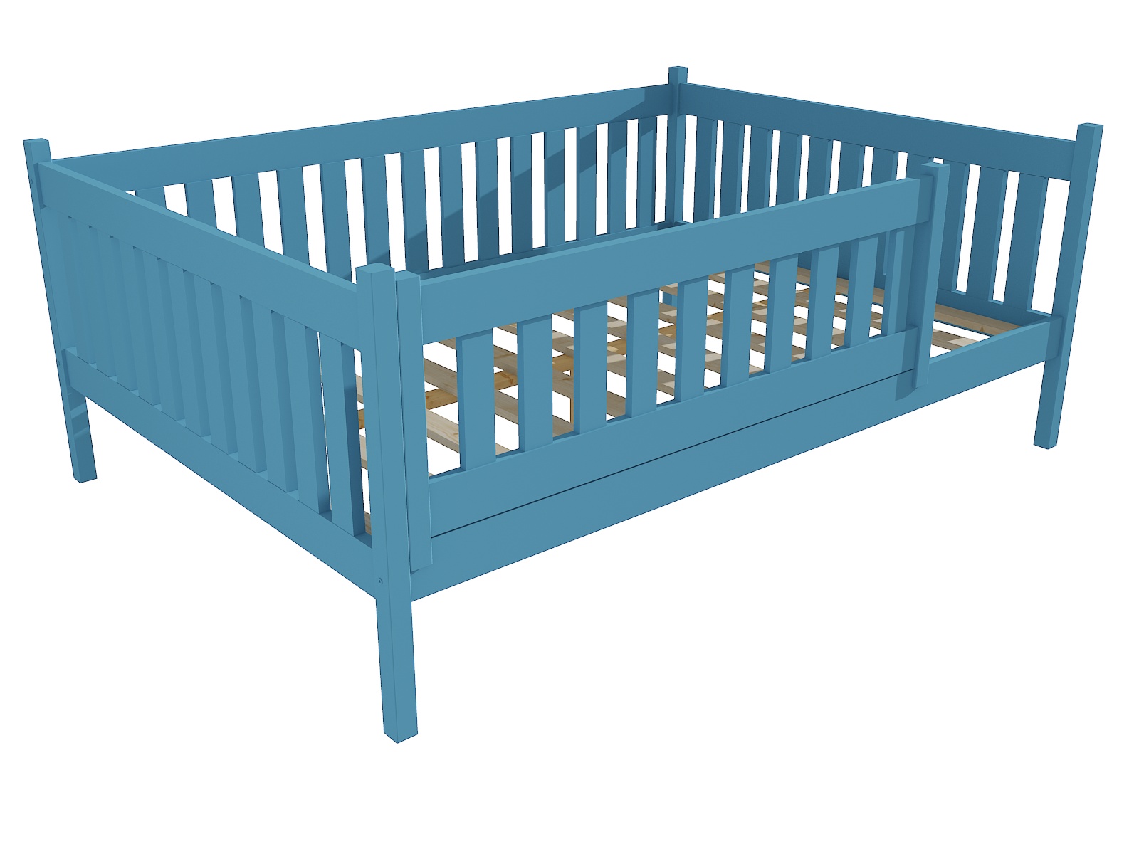 Dětská postel AMELIA se zábranou Barva: barva modrá, Rozměr: 120 x 200 cm