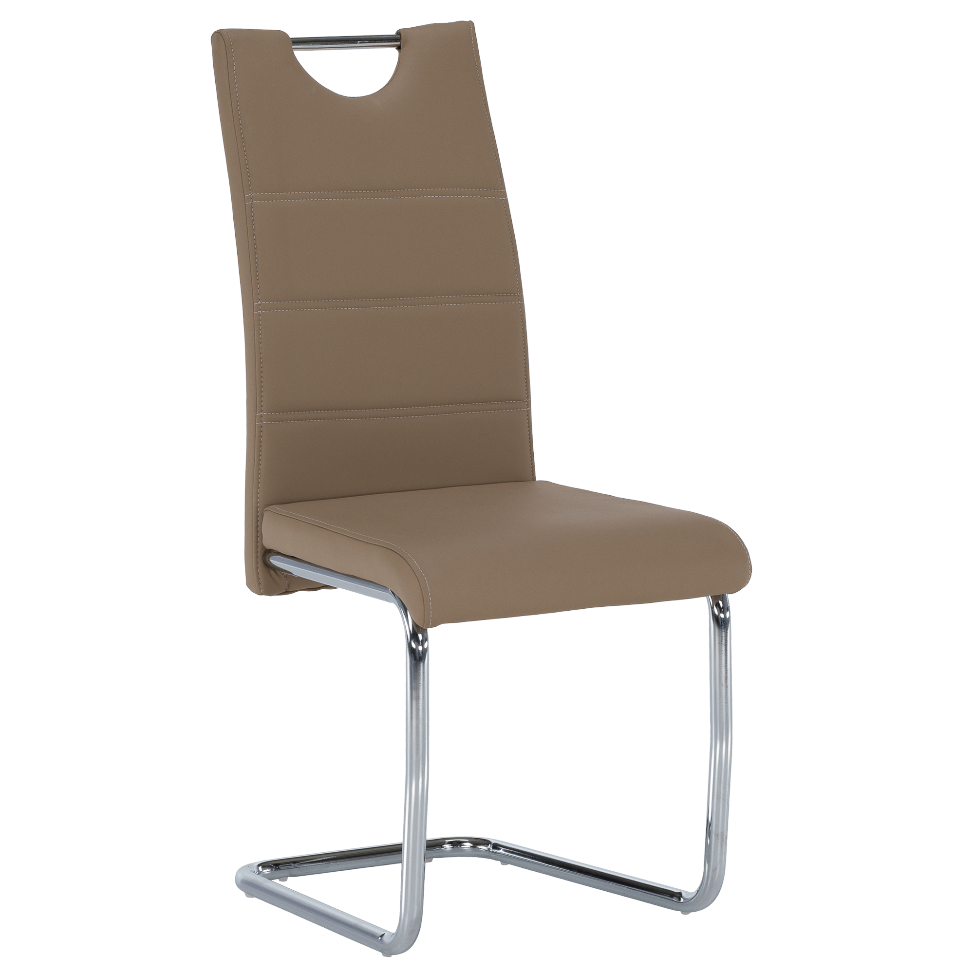 Jídelní židle ABIRA NEW Barva: cappucino, materiál: ekokůže