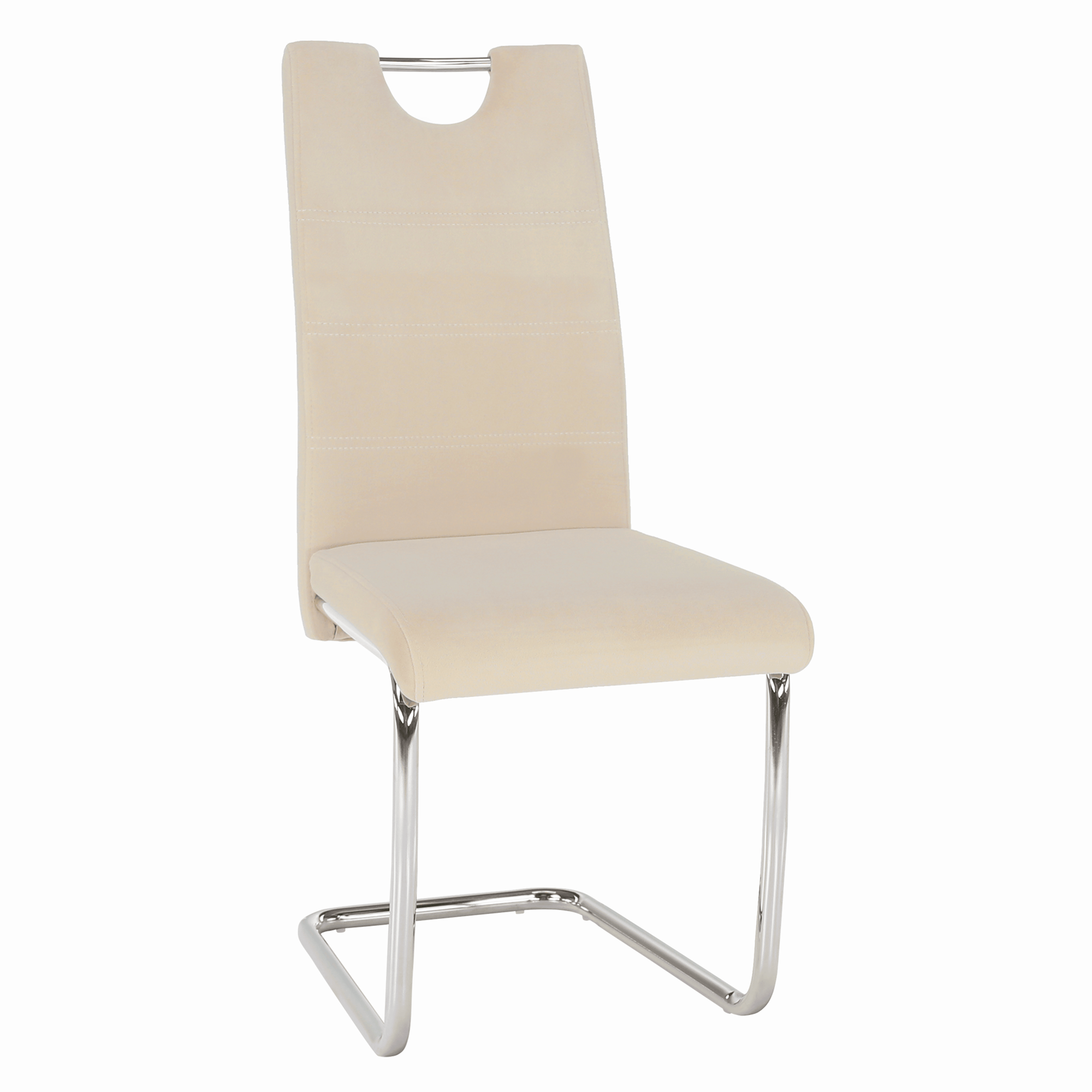 Jídelní židle ABIRA NEW Barva: Béžová, materiál: látka