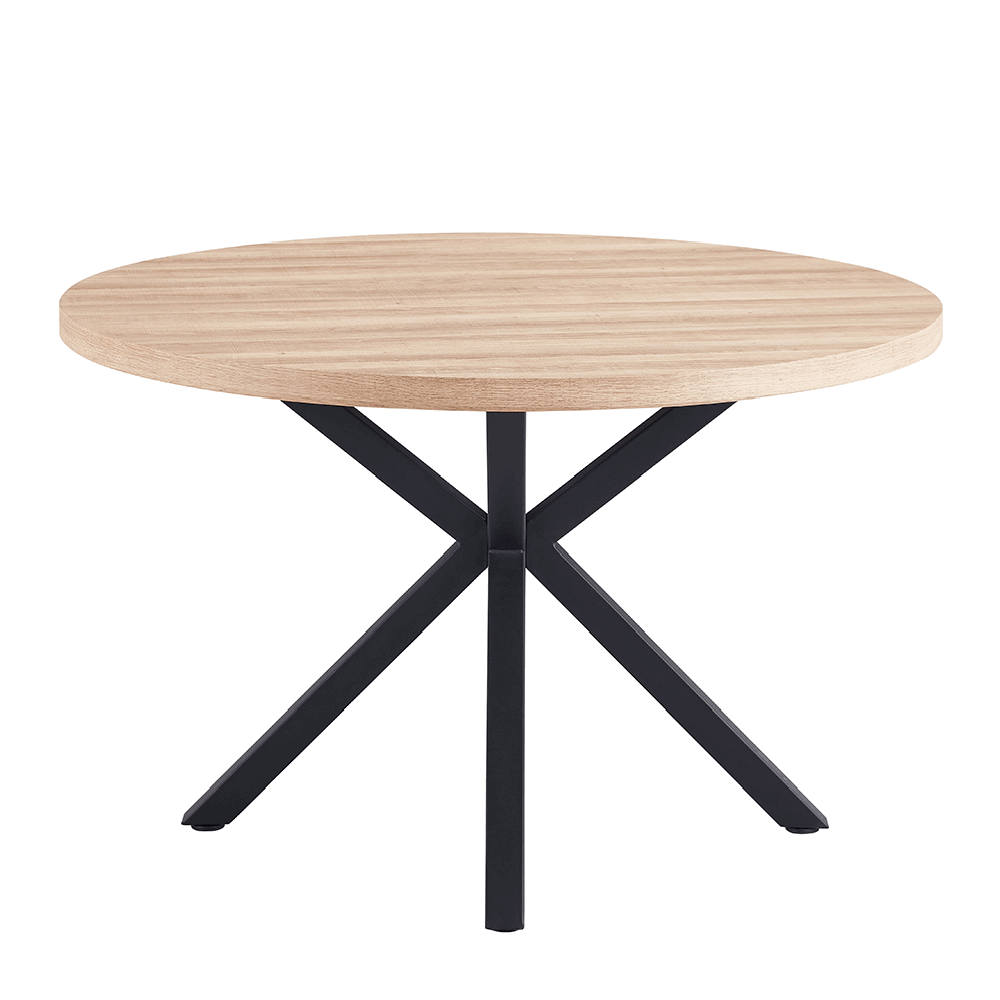 Jídelní stůl MEDOR dub sonoma / černá průměr 120 cm