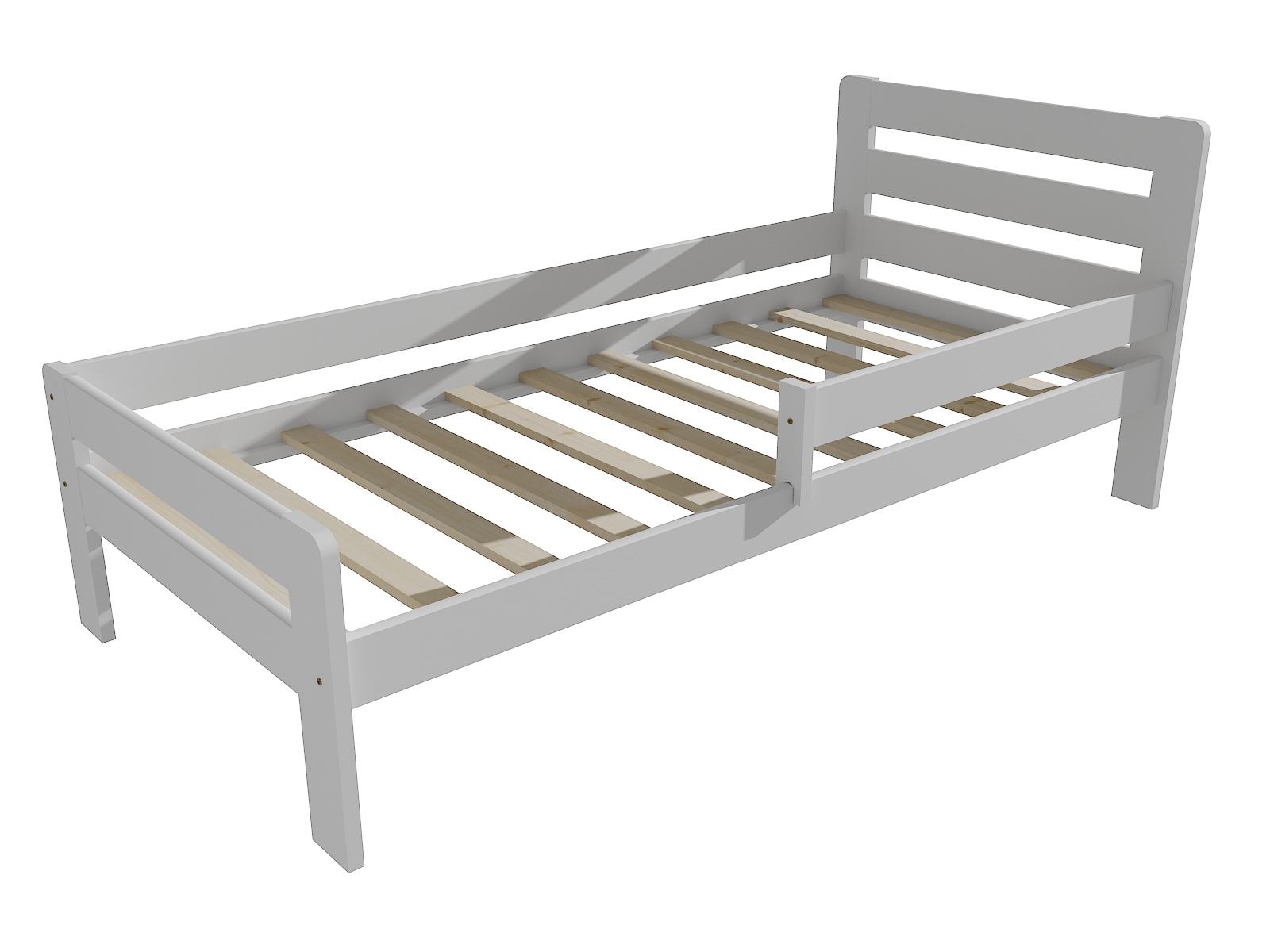 Dětská postel se zábranou BENJAMIN Barva: barva bílá, Rozměr: 70 x 160 cm