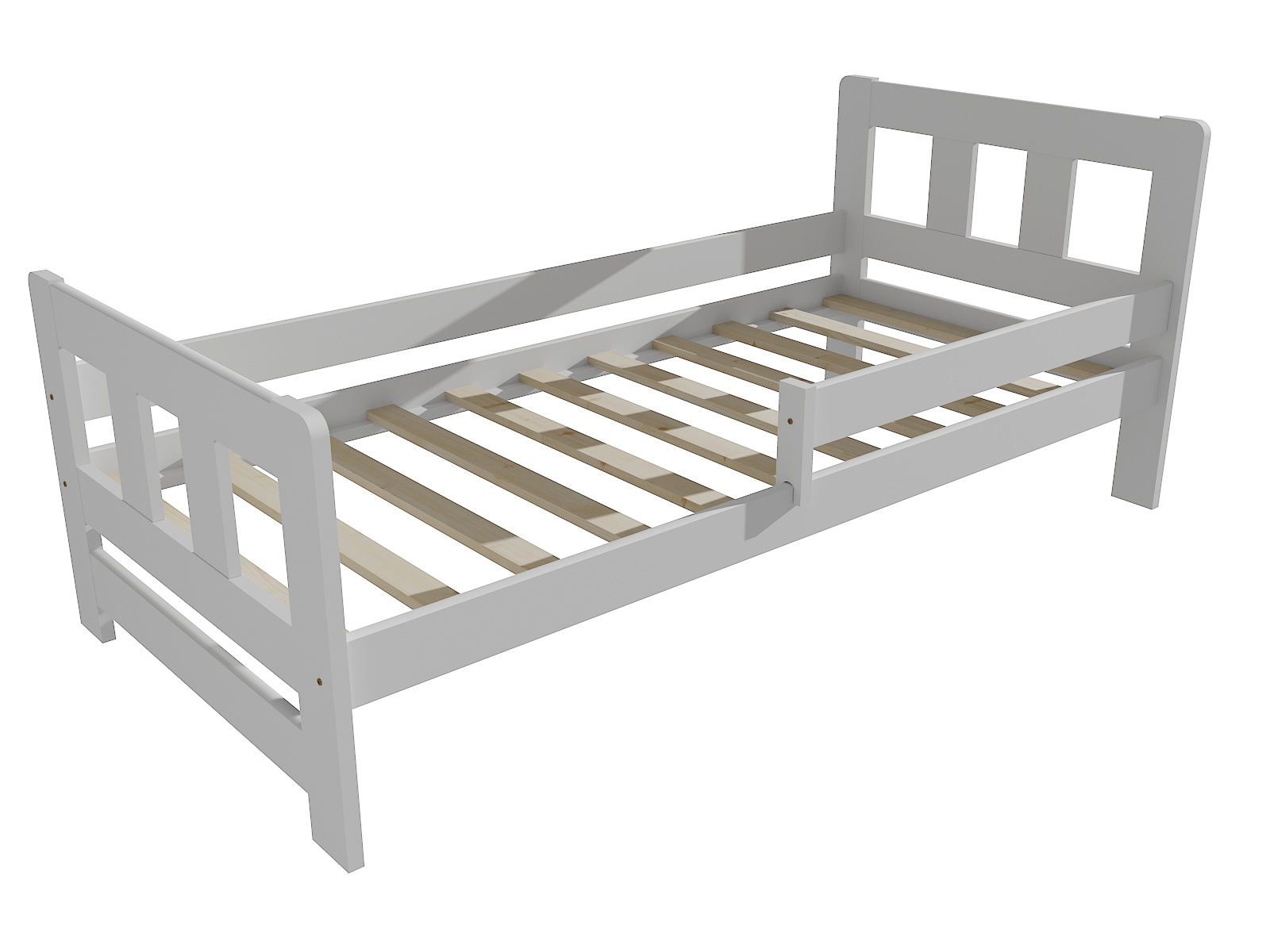 Dětská postel se zábranou EVELYN Barva: barva bílá, Rozměr: 90 x 180 cm