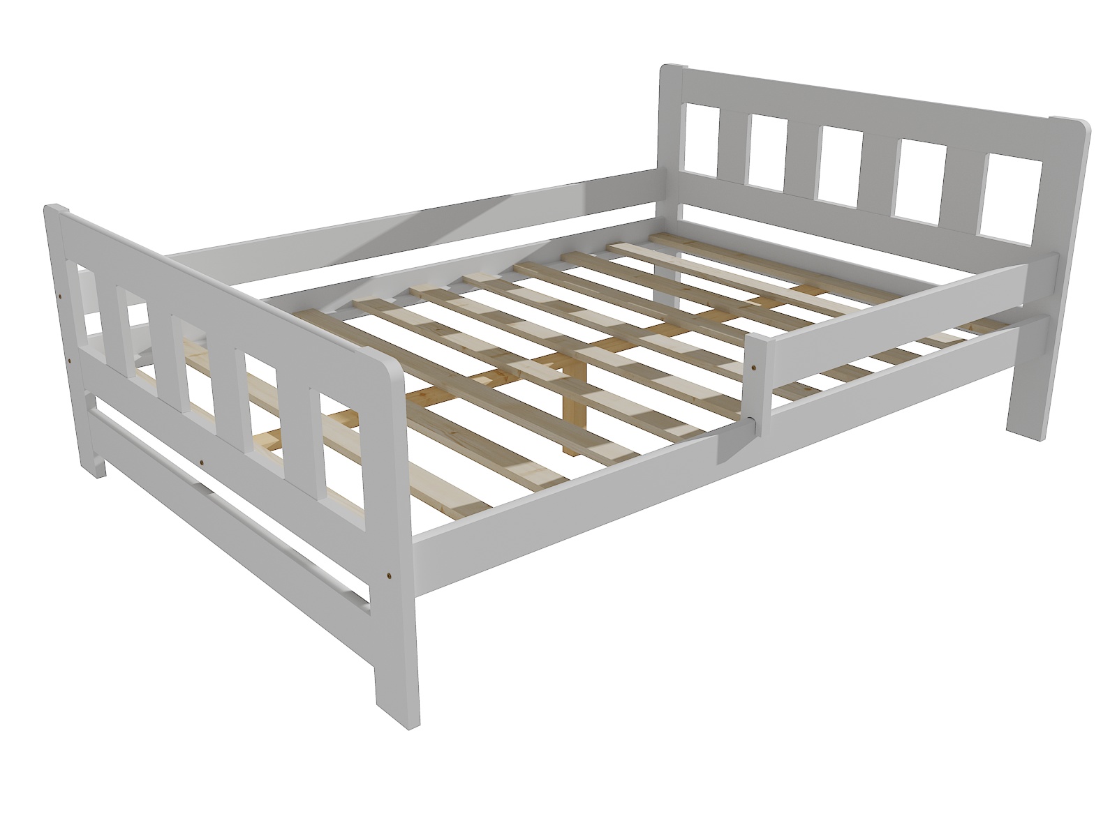 Dětská postel se zábranou EVELYN Barva: barva bílá, Rozměr: 140 x 200 cm