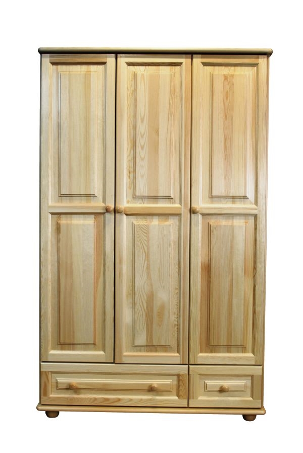Šatní skříň ze dřeva MYKLEBUST NORE Barva: surové dřevo, Šířka: 120 cm