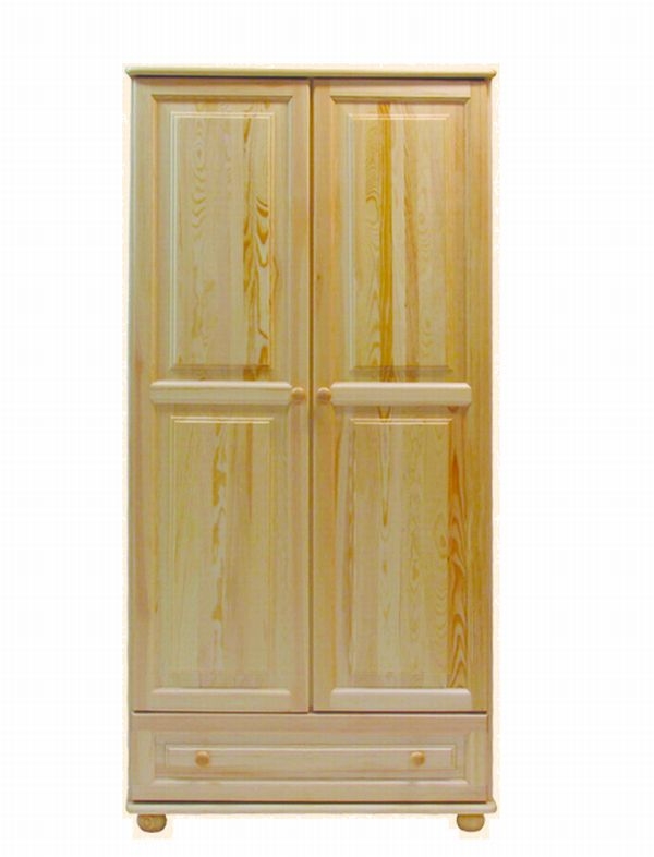 Šatní skříň ze dřeva věšáková CHRISTIANSEN NORE Barva: moření olše, Šířka: 80 cm