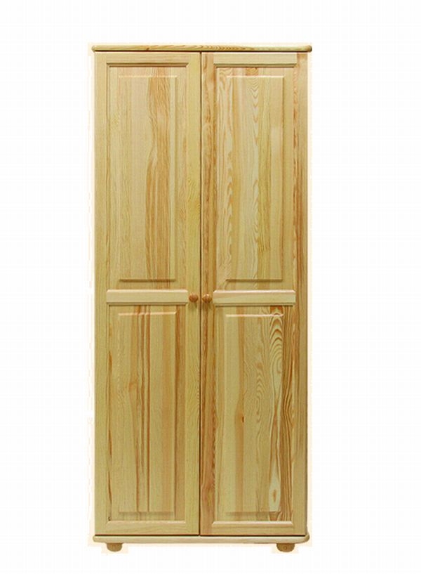 Šatní skříň ze dřeva policová BREKKE NORE Barva: surové dřevo, Šířka: 80 cm
