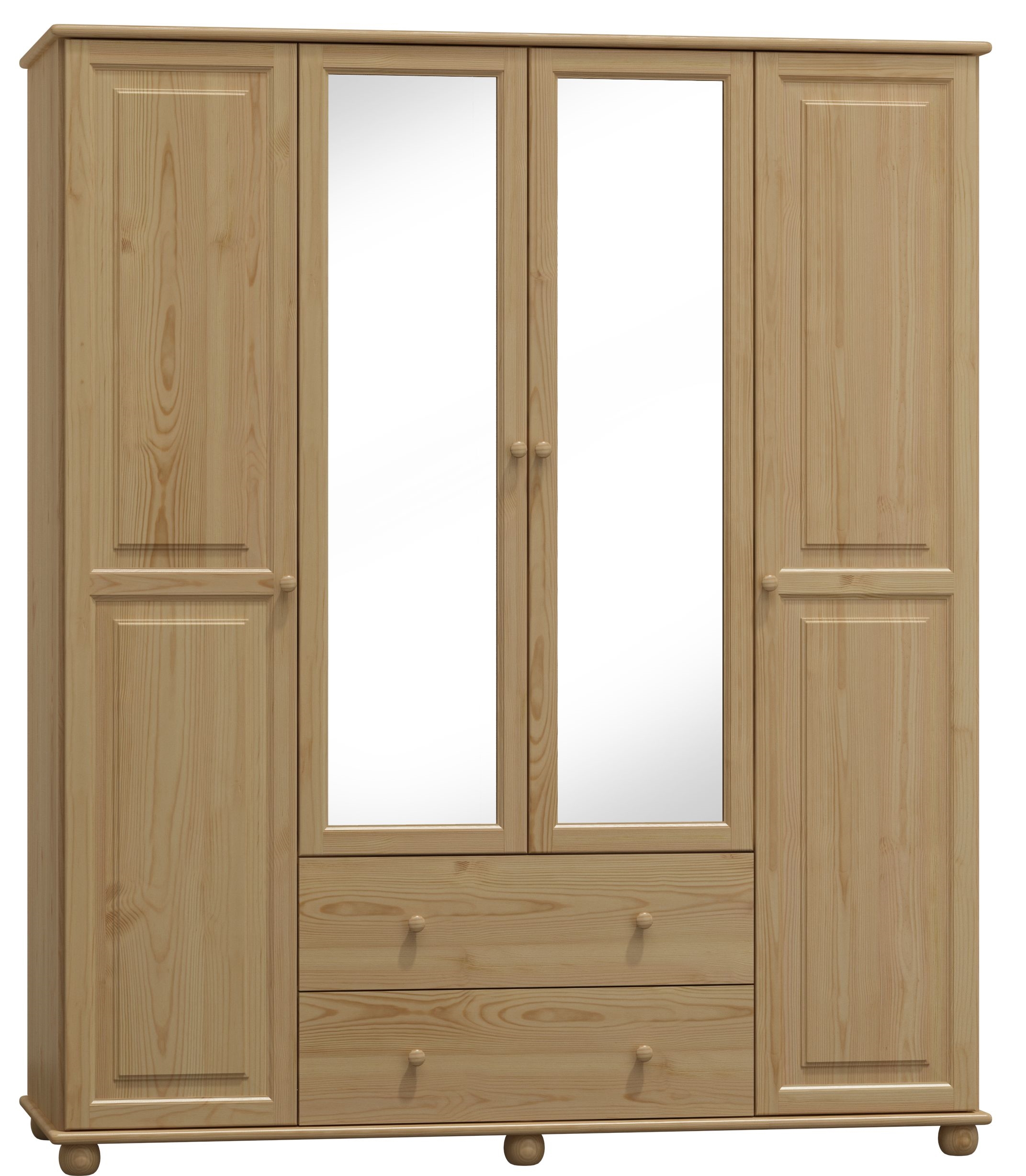 Šatní skříň ze dřeva TVEIT NORE Barva: surové dřevo, Šířka: 160 cm