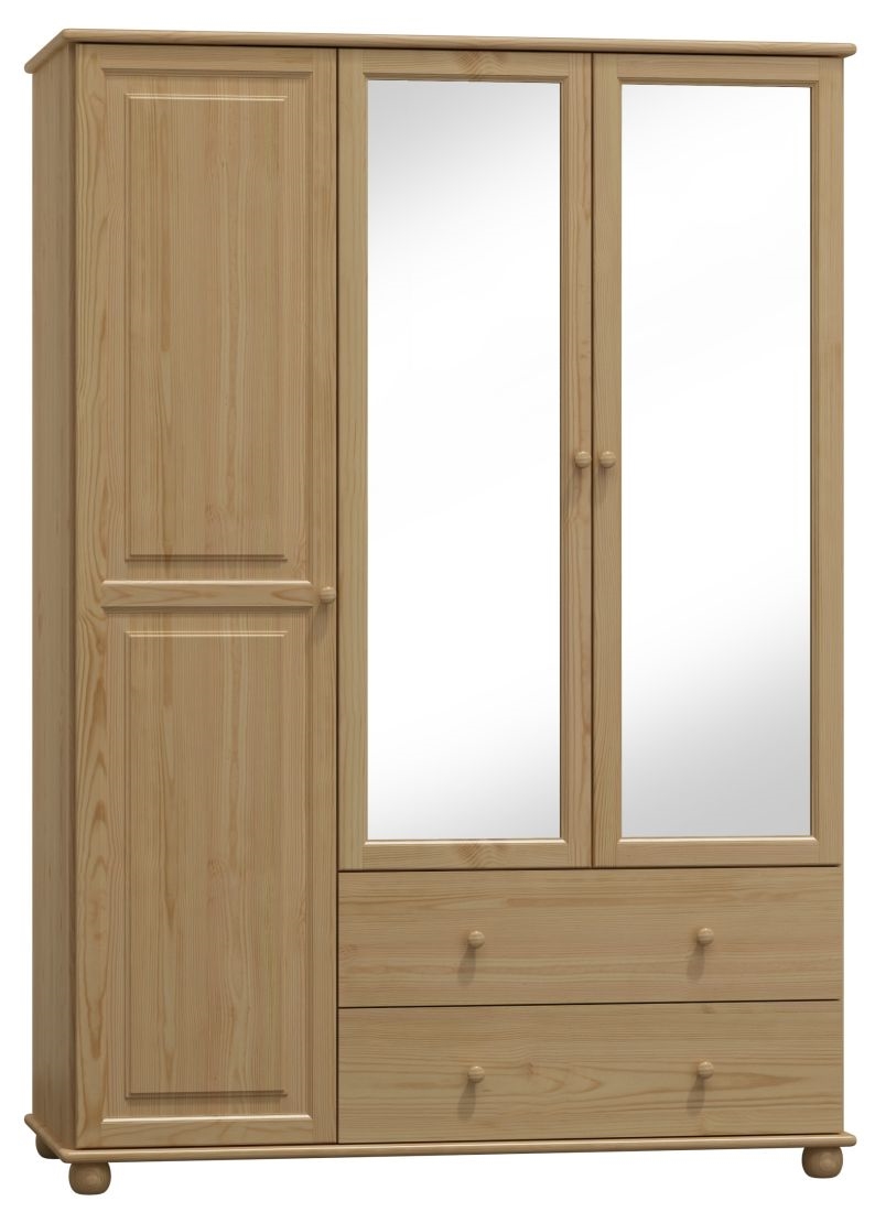 Šatní skříň ze dřeva ENGEN NORE Barva: barva bílá, Šířka: 133 cm