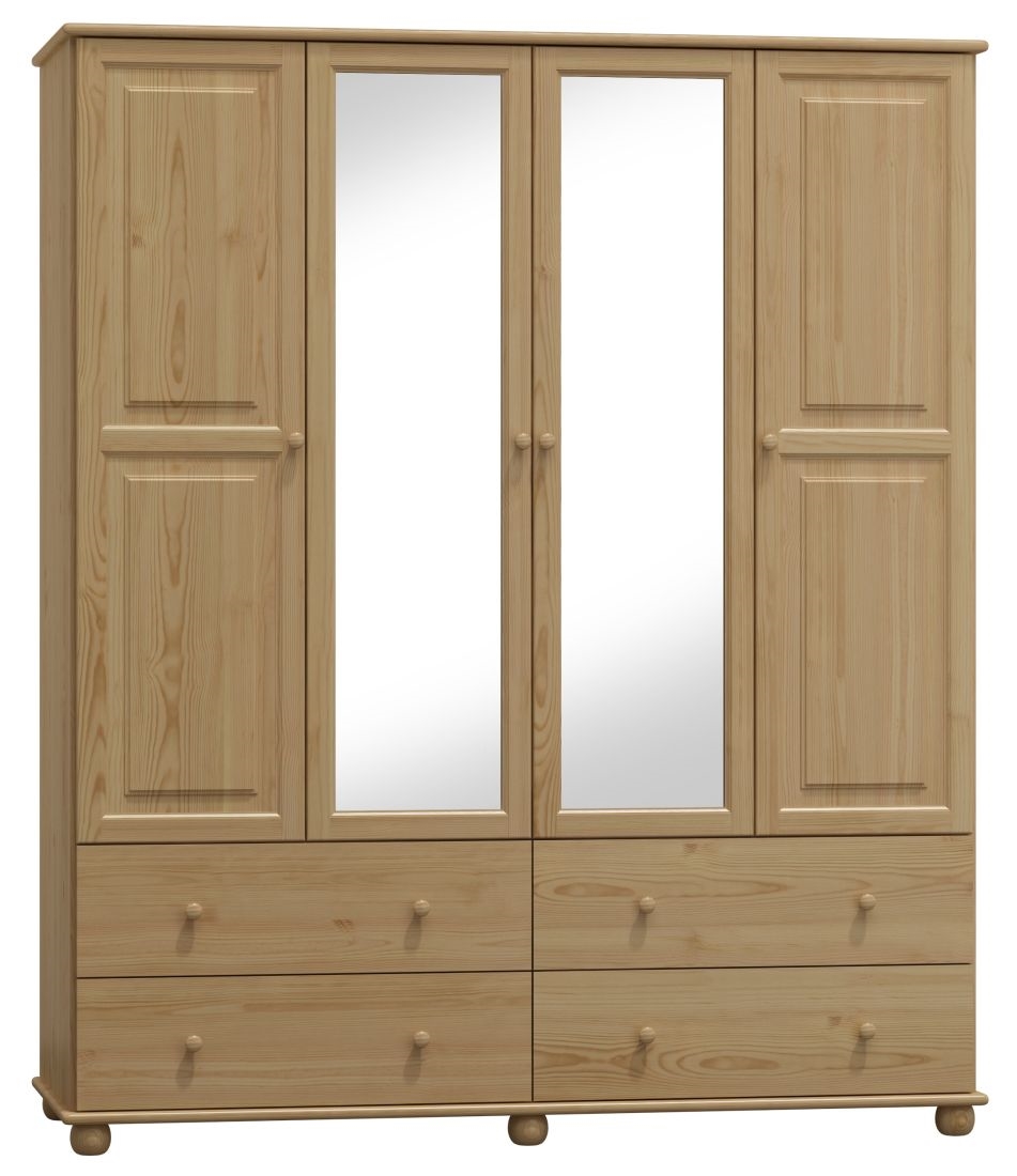 Šatní skříň ze dřeva THORESEN NORE Barva: barva bílá, Šířka: 160 cm