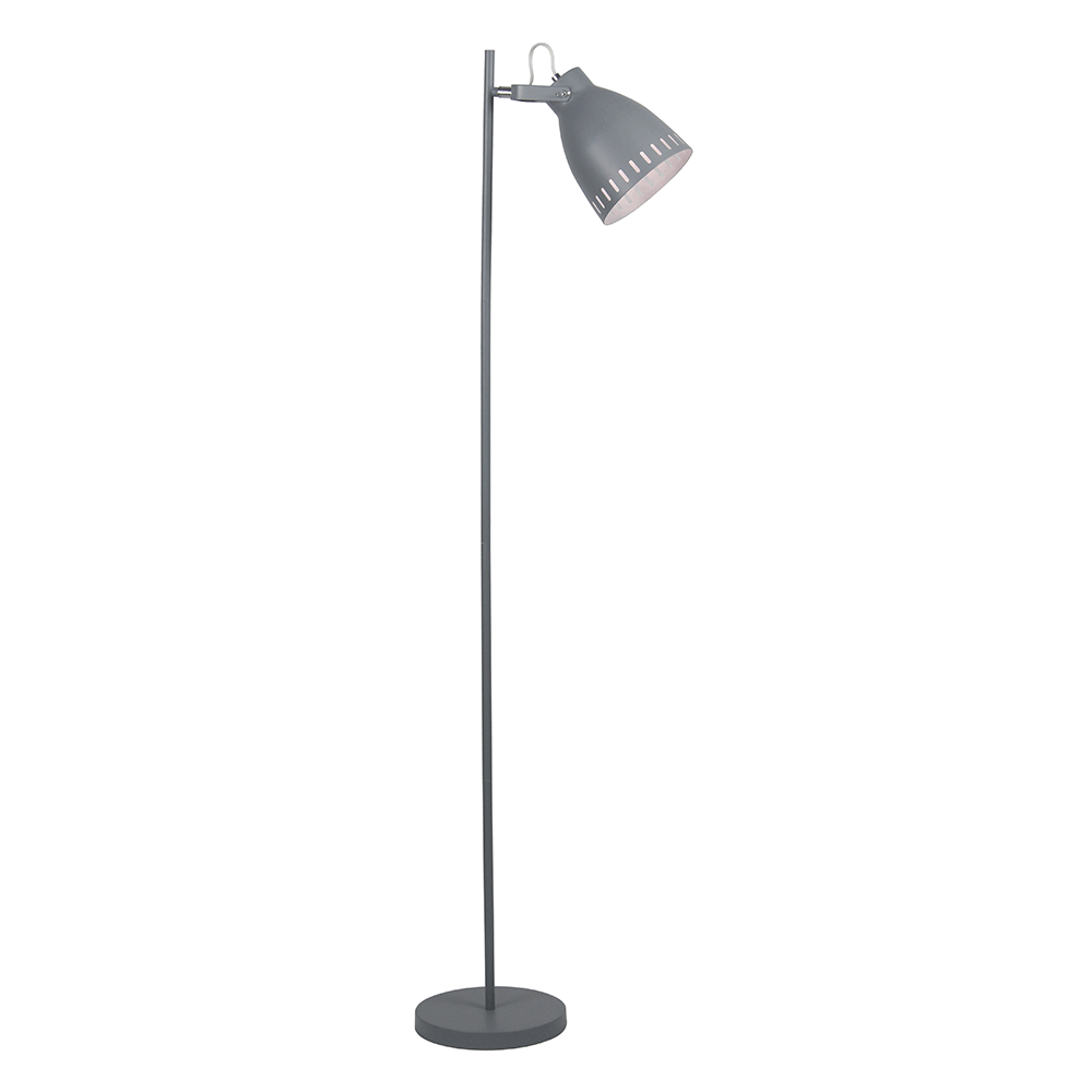 AIDEN TYP 2 Stojací lampa, šedá / kov - výprodej