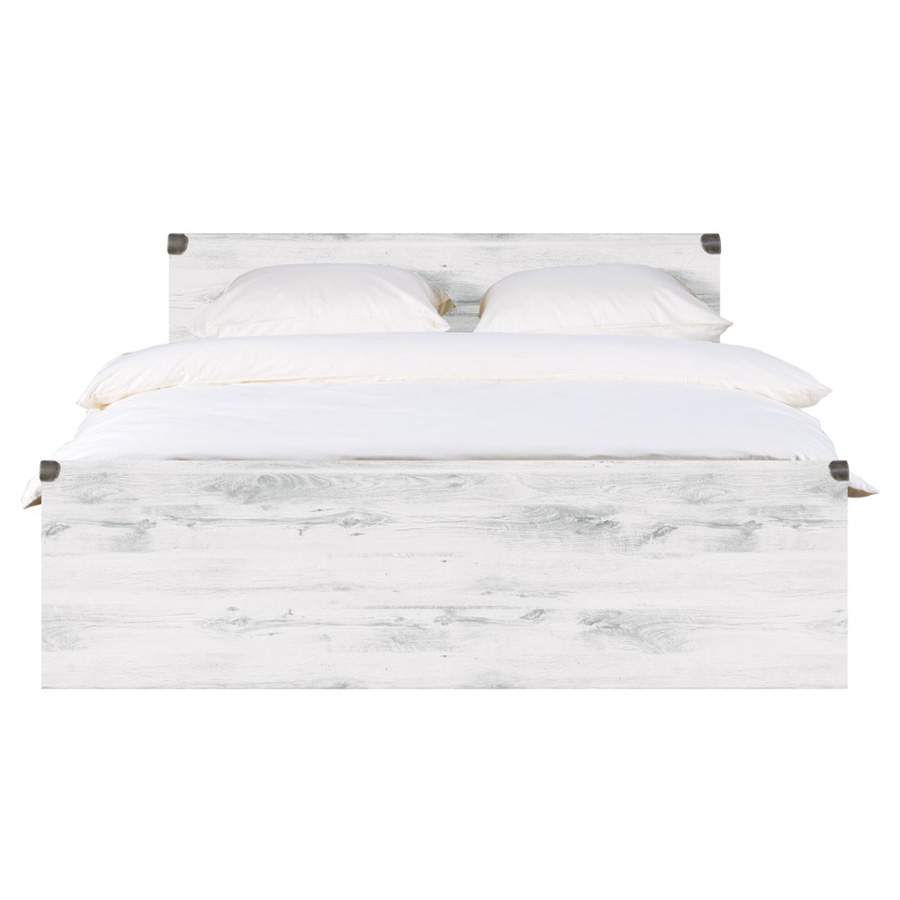 Manželská postel 180 x 200 INERY | BÍLÁ BOROVICE Barva: bílá borovice arizona