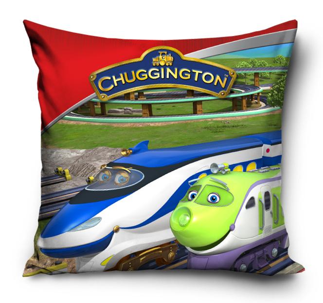 Dětský povlak na polštář CHUGGINGTON Veselé vláčky