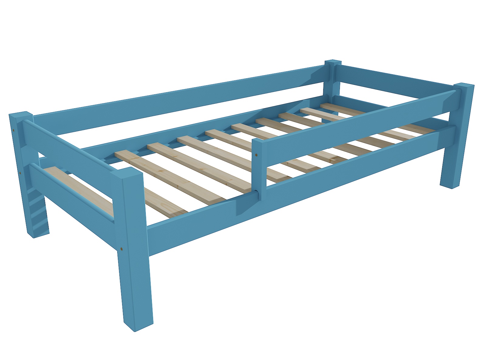 Dětská postel ABIGAIL se zábranou Barva: barva modrá, Rozměr: 70 x 160 cm