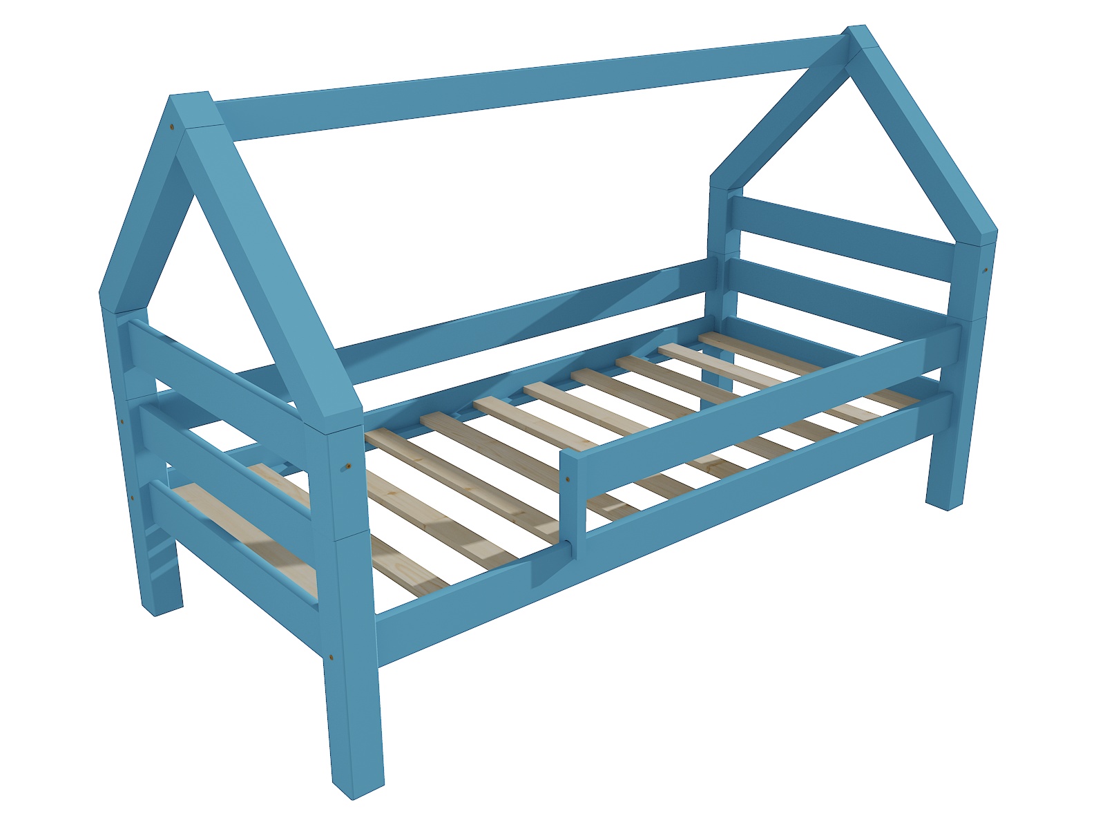 Dětská postel domeček HENRY Barva: barva modrá, Rozměr: 90 x 180 cm