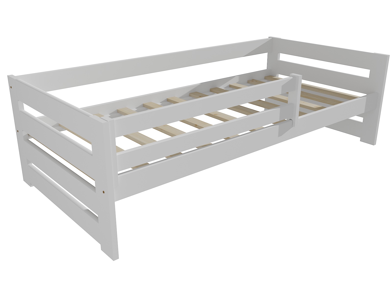 Dětská postel OLIVER se zábranou Barva: barva bílá, Rozměr: 80 x 160 cm