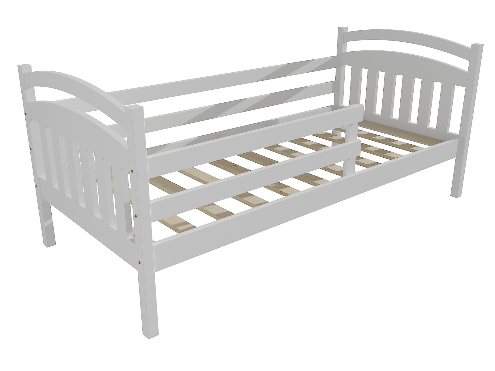 Dětská postel RILEY se zábranou Barva: barva bílá, Rozměr: 80 x 160 cm