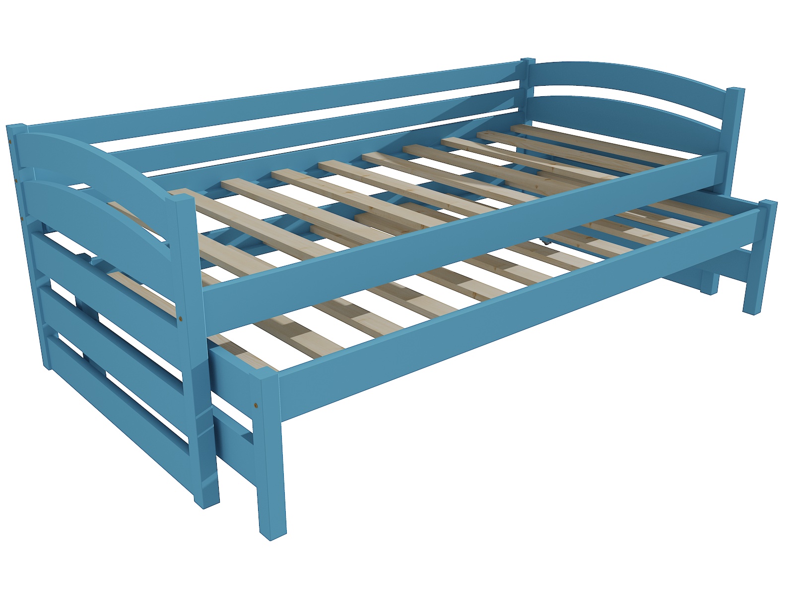 Dětská postel s výsuvnou přistýlkou DAVID Barva: barva modrá, Rozměr: 80 x 180 cm