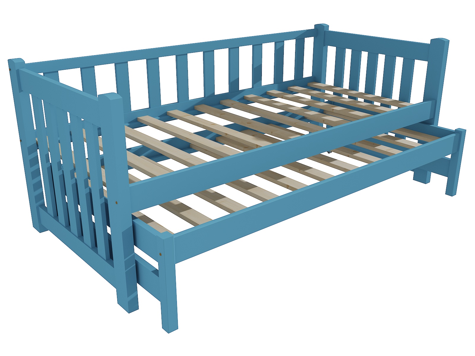 Dětská postel s výsuvnou přistýlkou AUBREY Barva: barva modrá, Rozměr: 80 x 180 cm