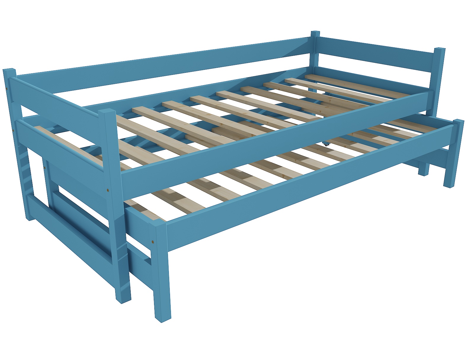 Dětská postel s výsuvnou přistýlkou SAMUEL Barva: barva modrá, Rozměr: 80 x 200 cm