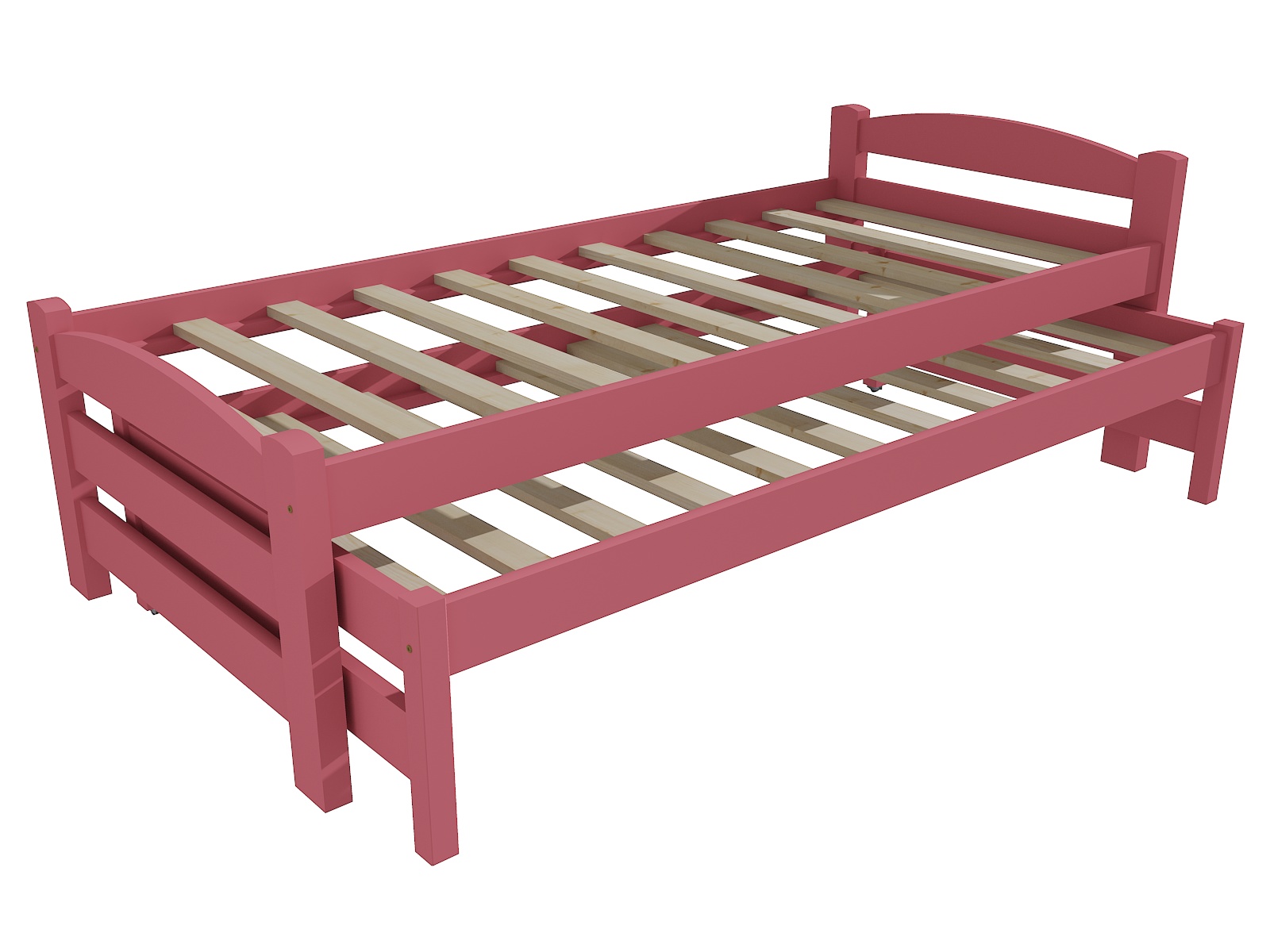 Dětská postel s výsuvnou přistýlkou ARIA Barva: barva růžová, Rozměr: 80 x 200 cm