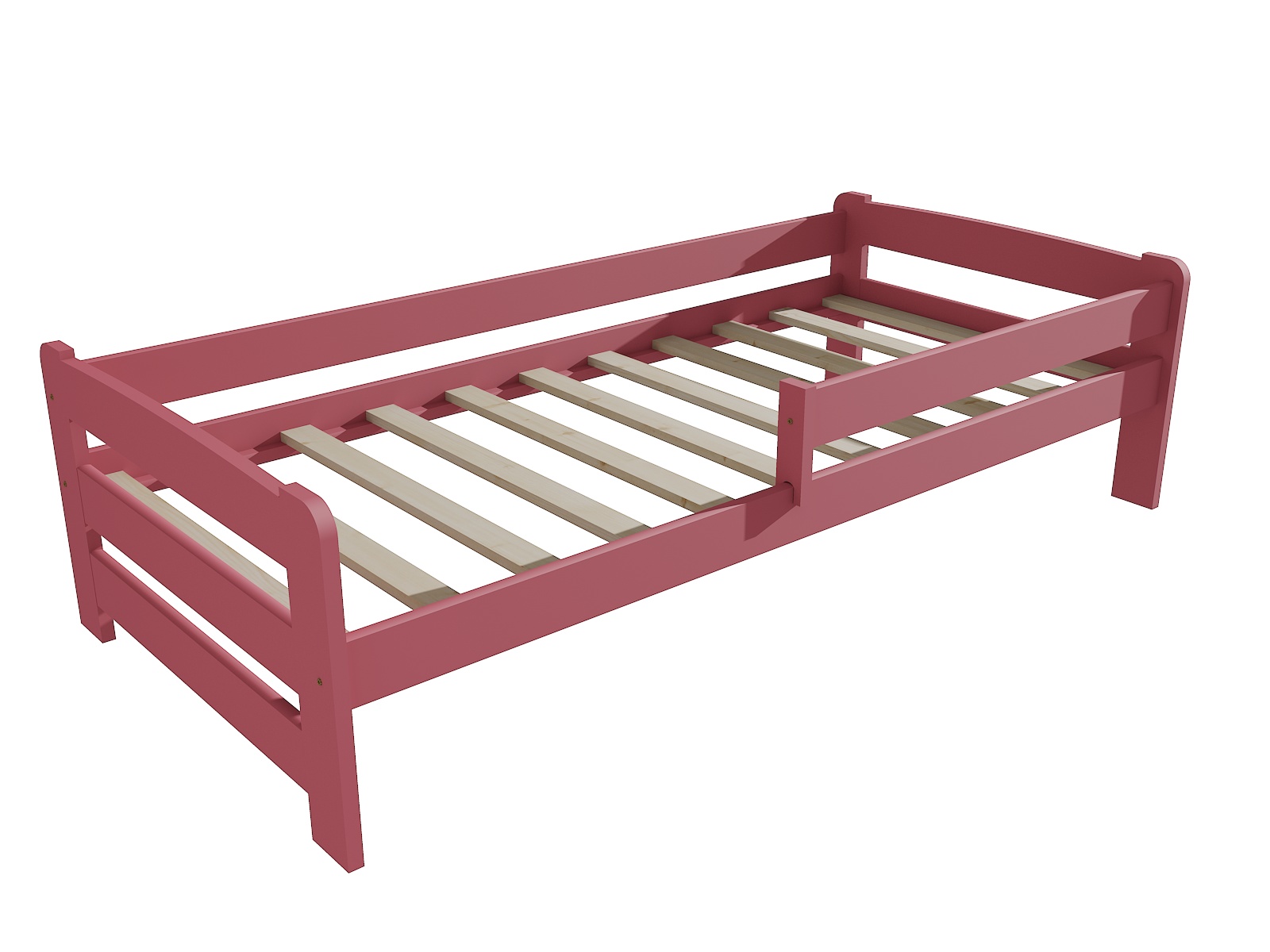 Dětská postel se zábranou PENELOPE Barva: barva růžová, Rozměr: 80 x 200 cm