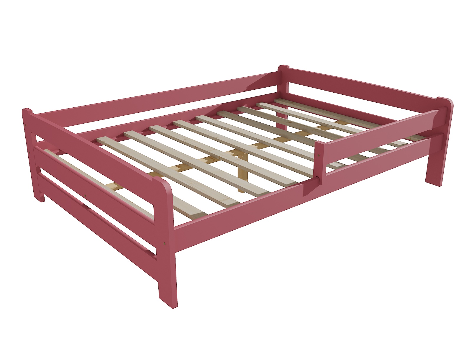 Dětská postel se zábranou PENELOPE Barva: barva růžová, Rozměr: 140 x 200 cm