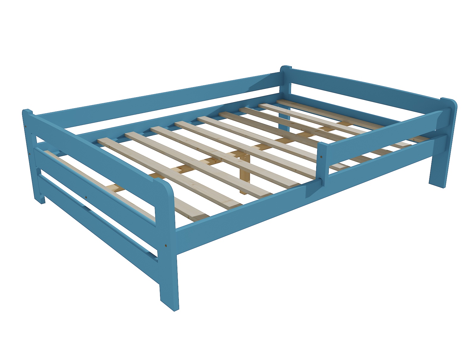 Dětská postel se zábranou PENELOPE Barva: barva modrá, Rozměr: 140 x 200 cm