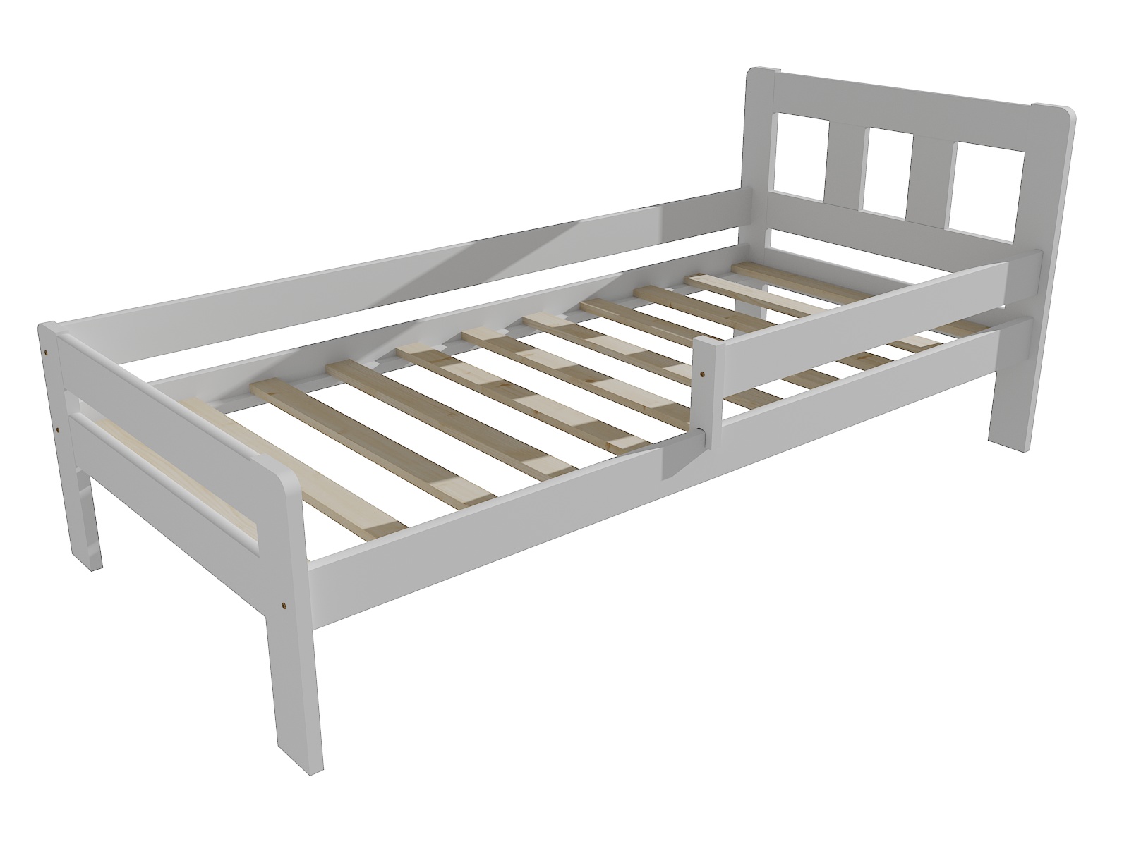Dětská postel se zábranou WYATT Barva: barva bílá, Rozměr: 80 x 160 cm