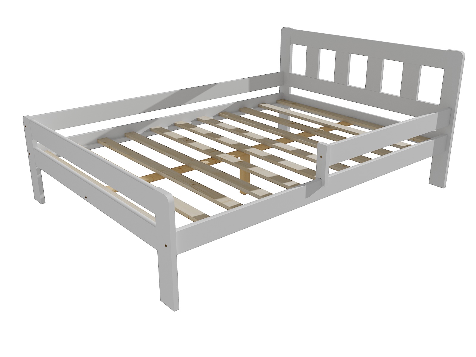 Dětská postel se zábranou WYATT Barva: barva bílá, Rozměr: 120 x 200 cm