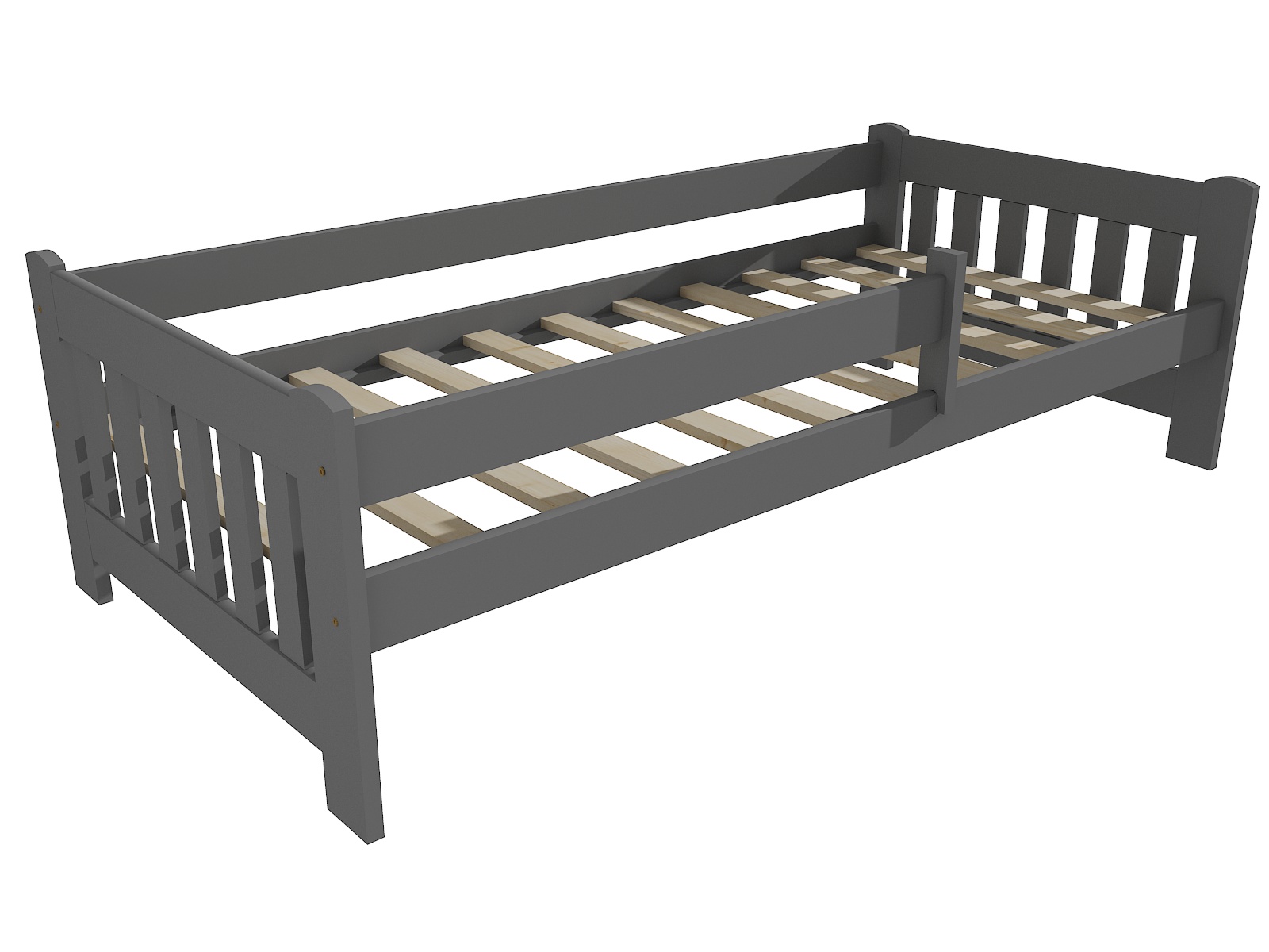 Dětská postel NORA se zábranou Barva: barva šedá, Rozměr: 80 x 180 cm