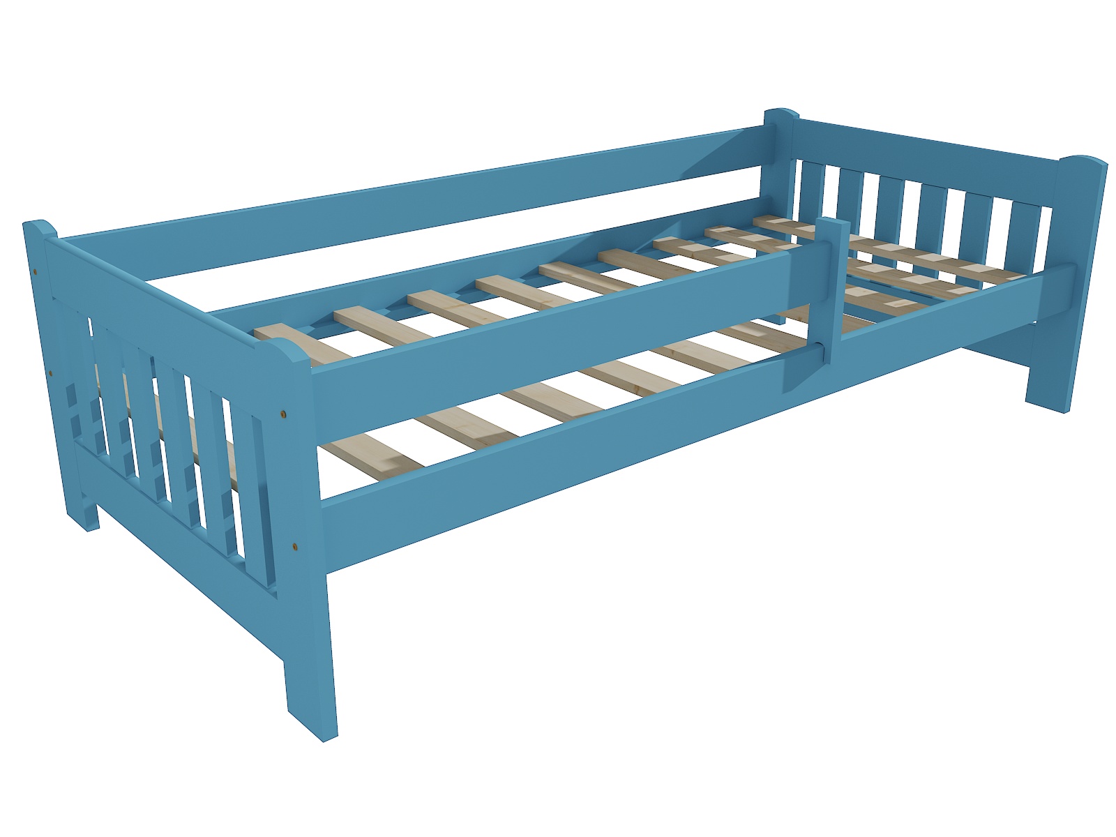 Dětská postel NORA se zábranou Barva: barva modrá, Rozměr: 70 x 160 cm