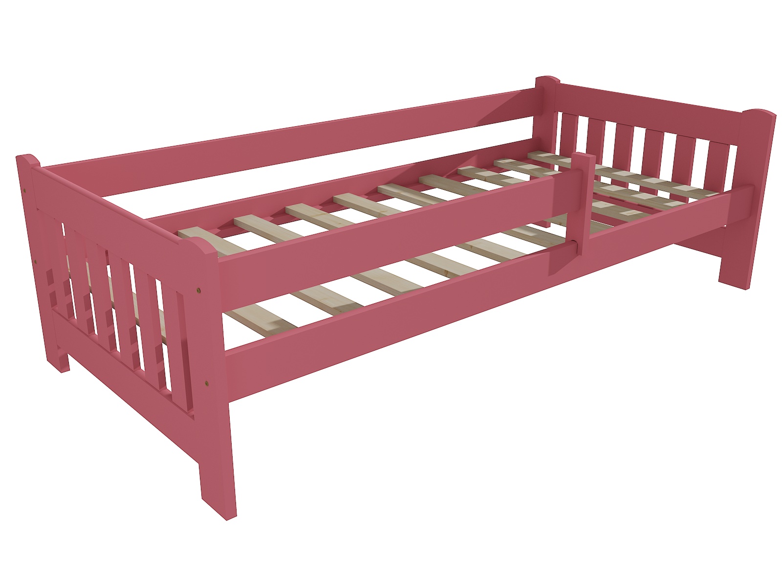 Dětská postel NORA se zábranou Barva: barva růžová, Rozměr: 80 x 200 cm