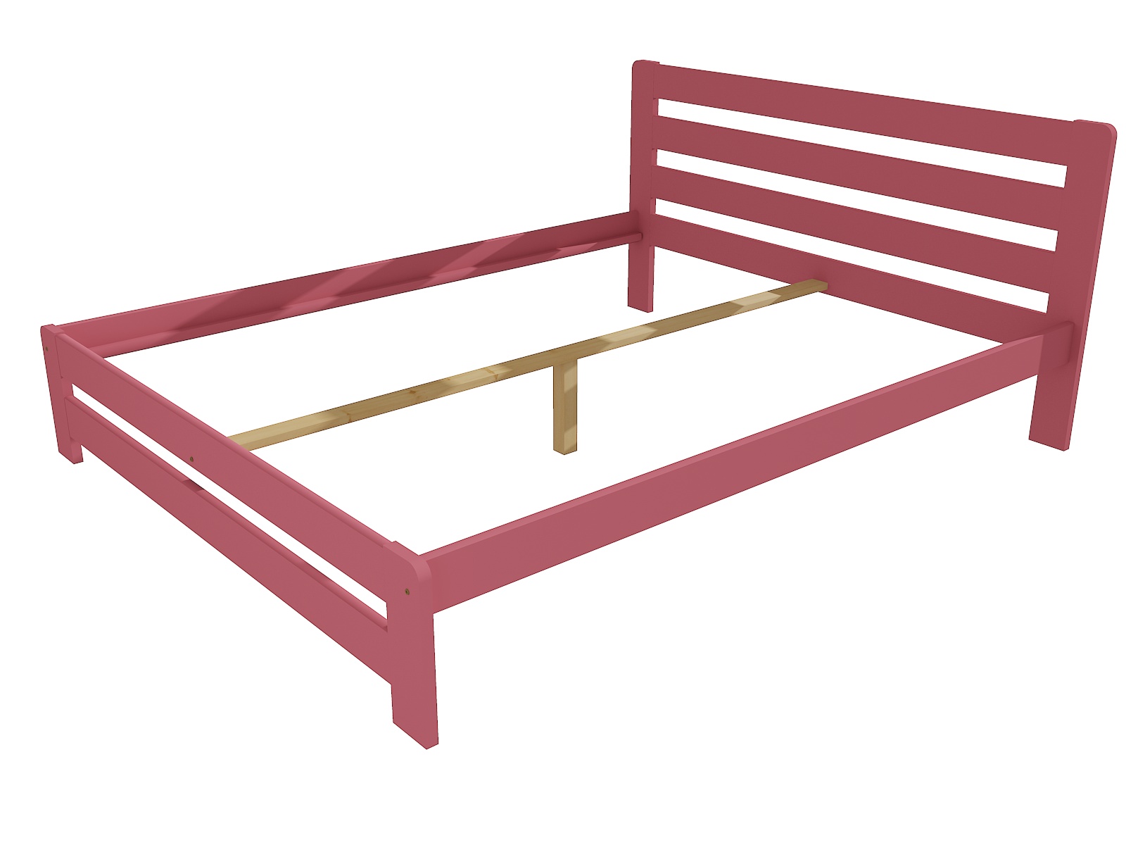 Manželská postel LEVI masiv borovice Barva: barva růžová, Rozměr: 160 x 200 cm