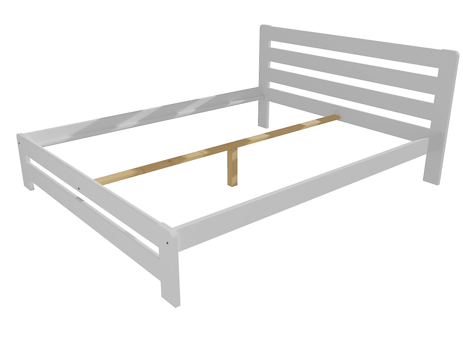Manželská postel LEVI masiv borovice Barva: barva bílá, Rozměr: 140 x 200 cm
