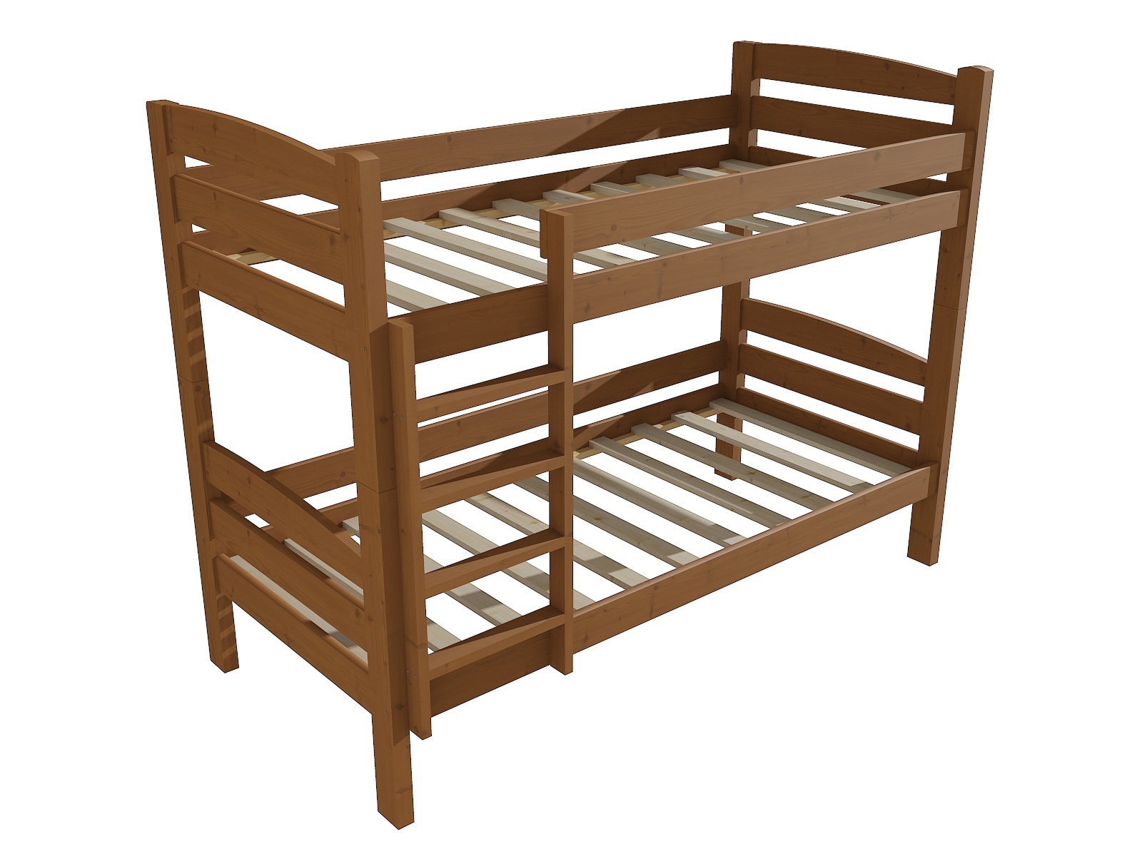 Patrová postel CALEB Barva: moření dub, Rozměr: 80 x 200 cm, Prostor mezi lůžky: 80 cm