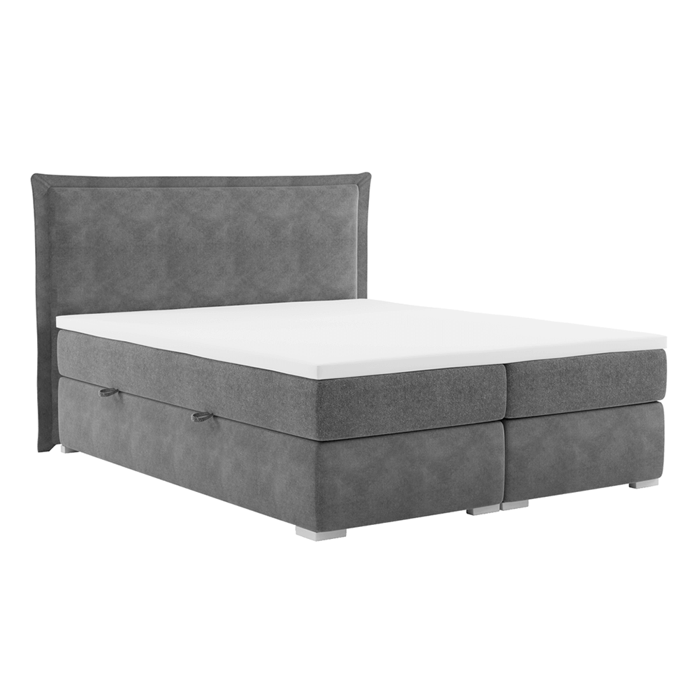 Postel boxspring, šedá MEGAN Šířka: 160 cm