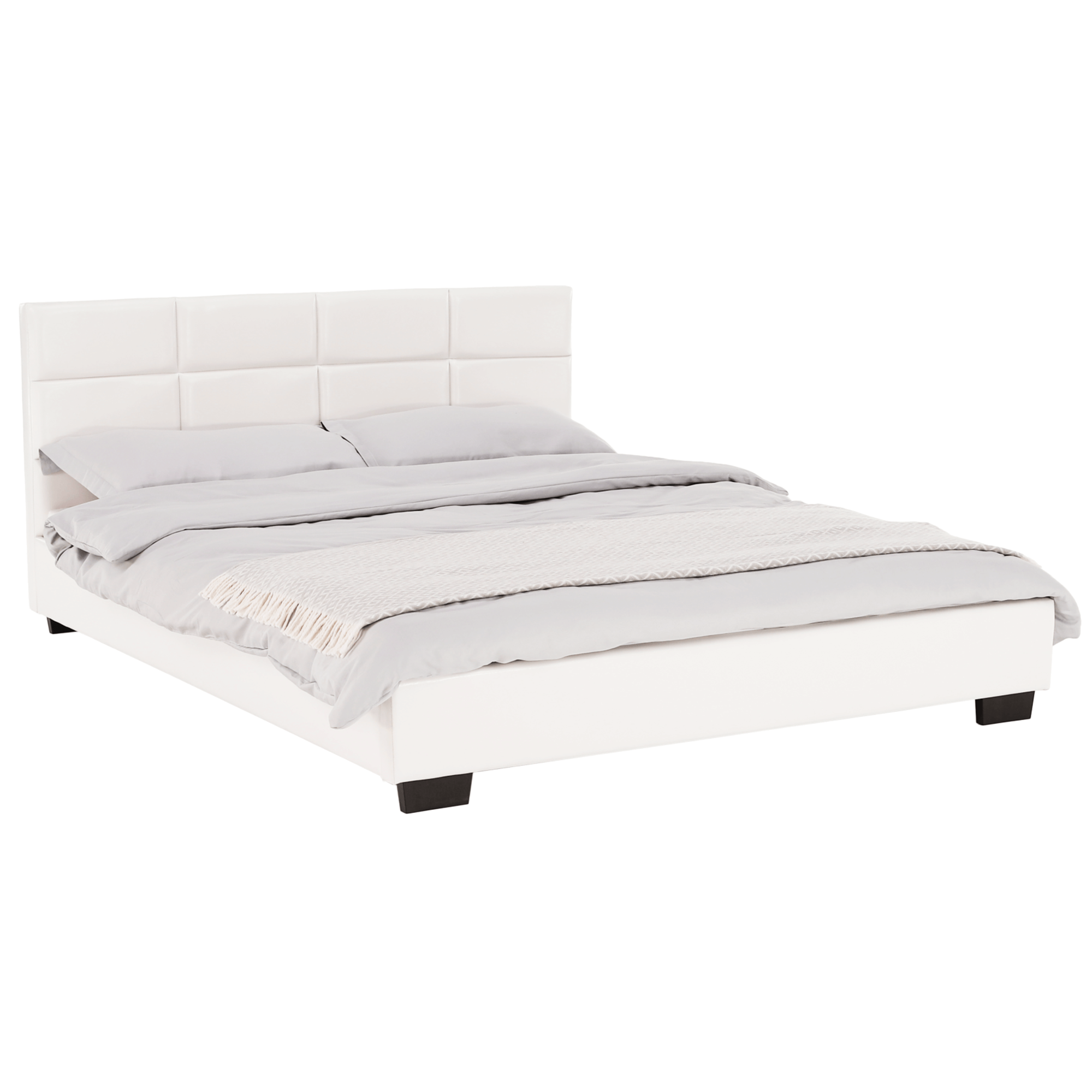 Manželská postel MIKEL Barva: bílá, Šířka: 160 cm, Materiál: ekokůže